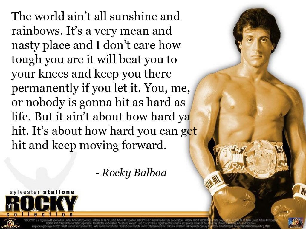 Quote from Rocky on not giving up