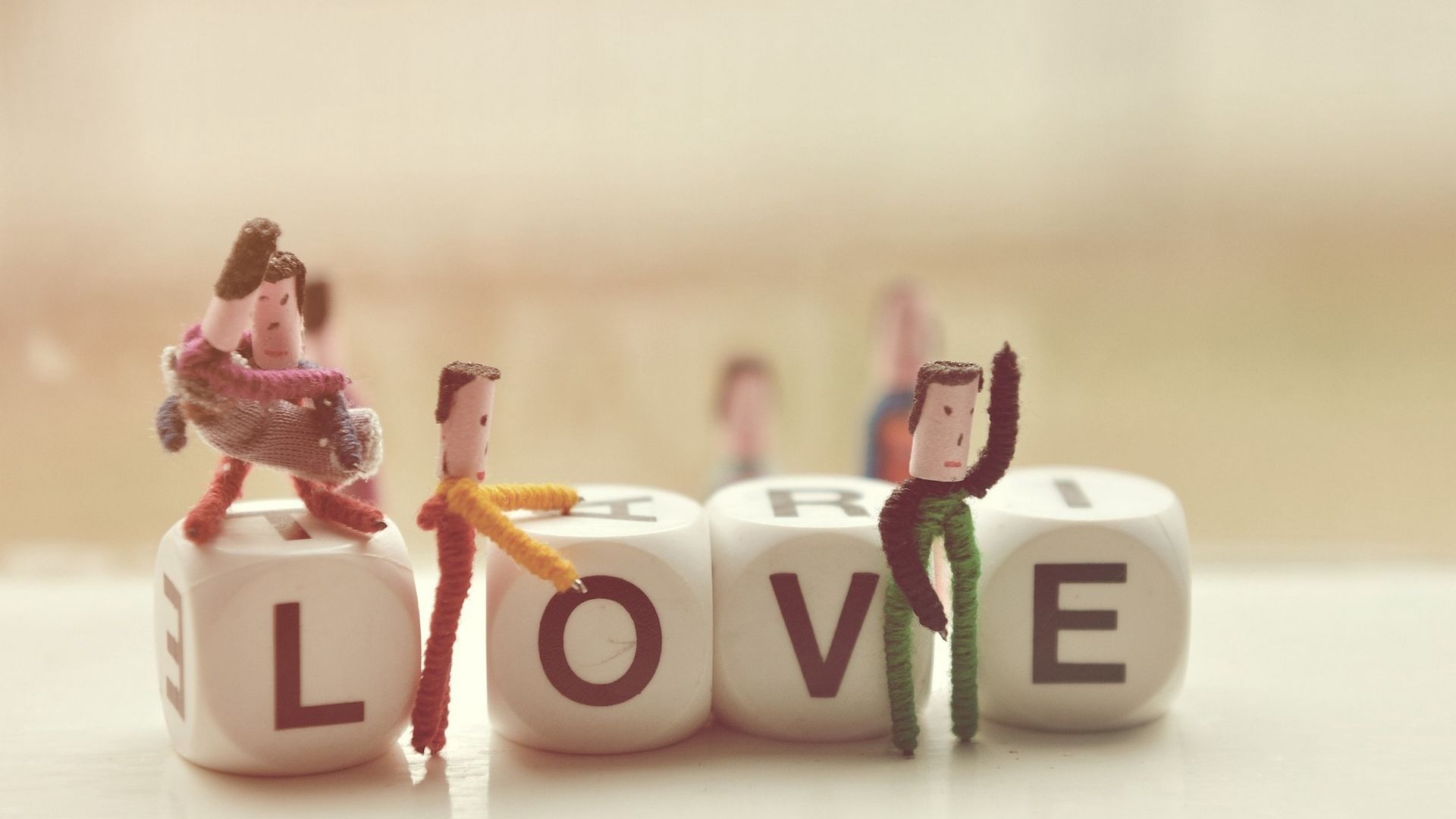 Download wallpaper 1920x1080 dice, toys, letters, love full hd, hdtv, fhd, 1080p HD background
