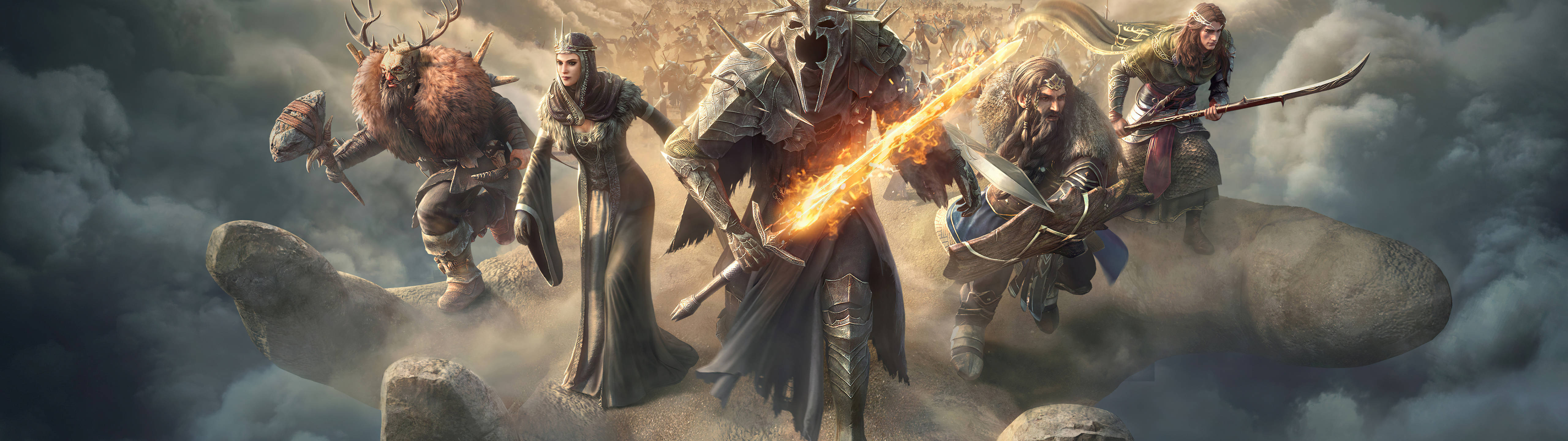 Download 5120x1440 Game LOTR Rise To War Wallpaper