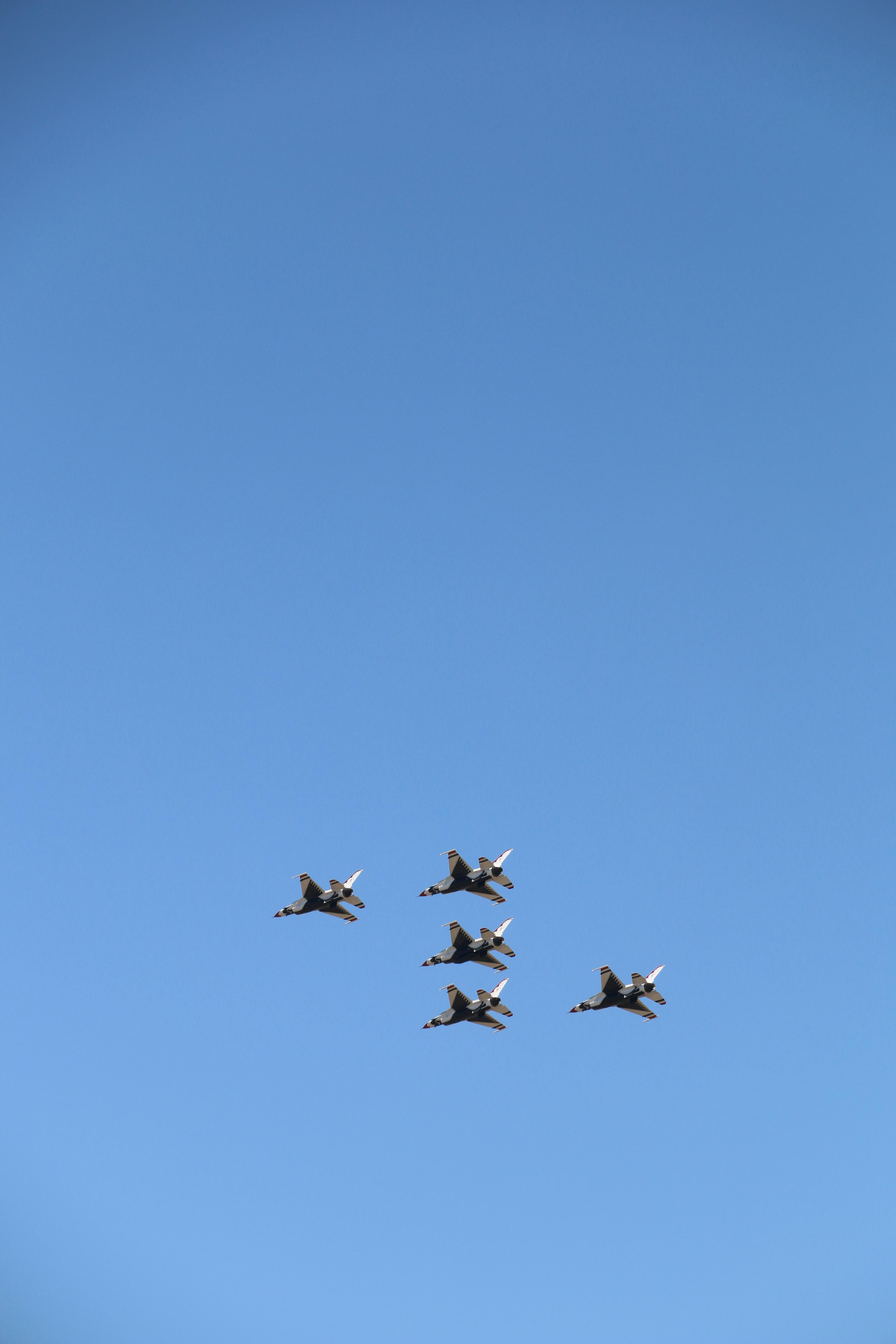 Blue and Yellow Jet Plane Elevating · Free