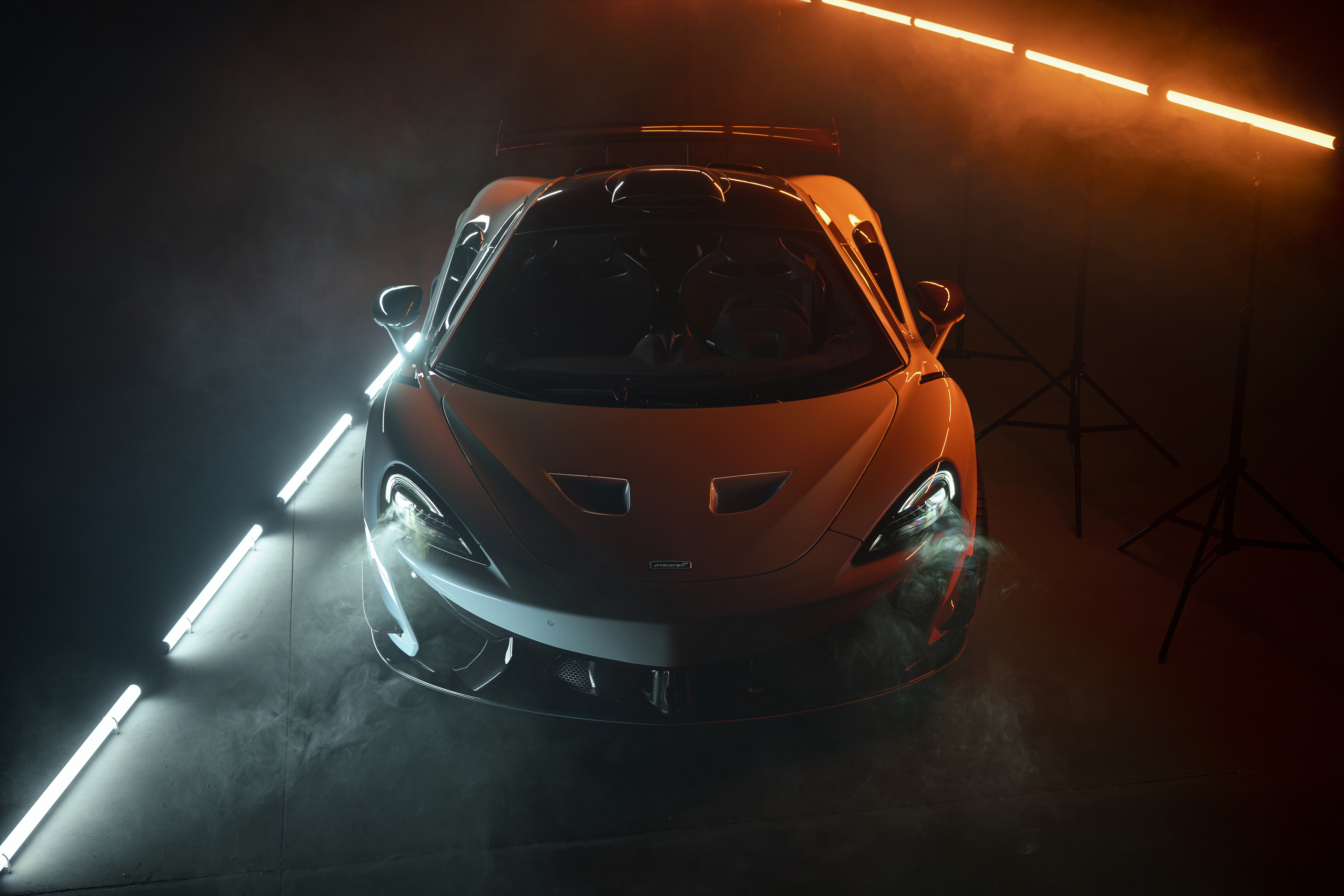 Orange McLaren 620R WIth Ambient Fog and Lighting