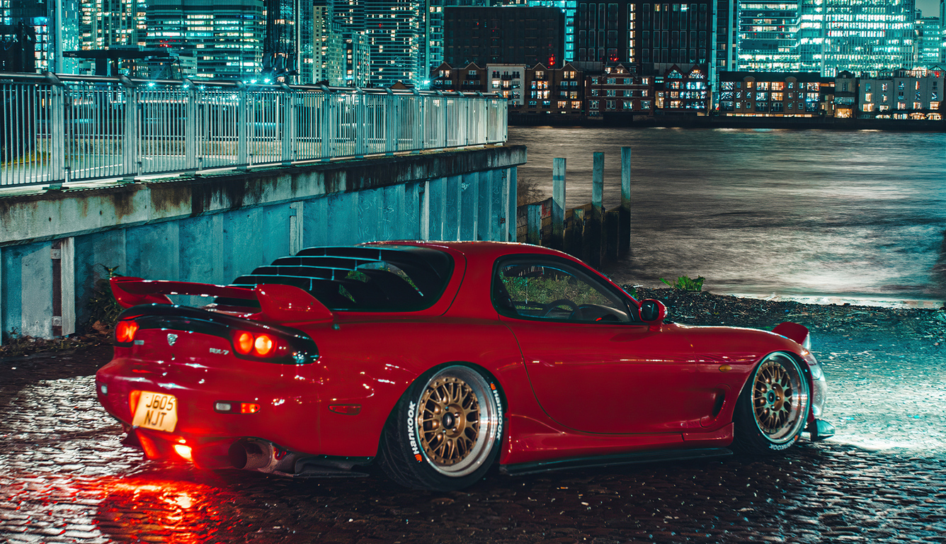 Red Mazda Rx7 On Streets K4 Laptop HD HD 4k Wallpaper, Image, Background, Photo and Picture