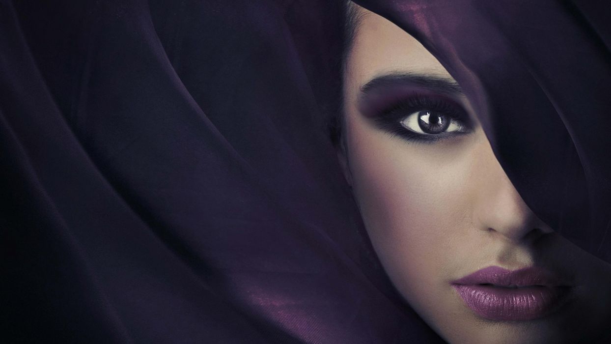 Eyes purple fashion model lip wallpaperx1080