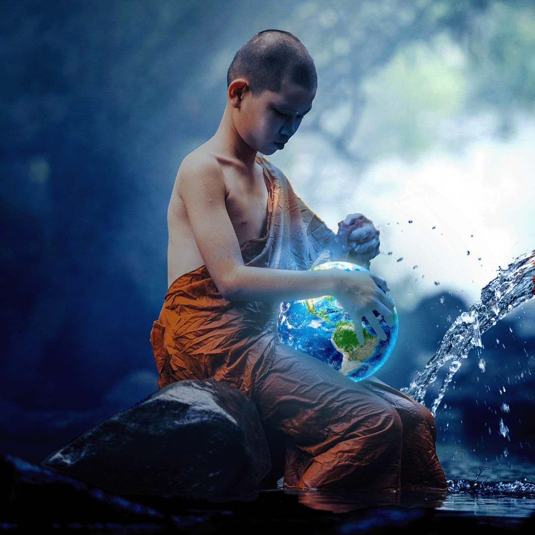 Monk Wallpaper design