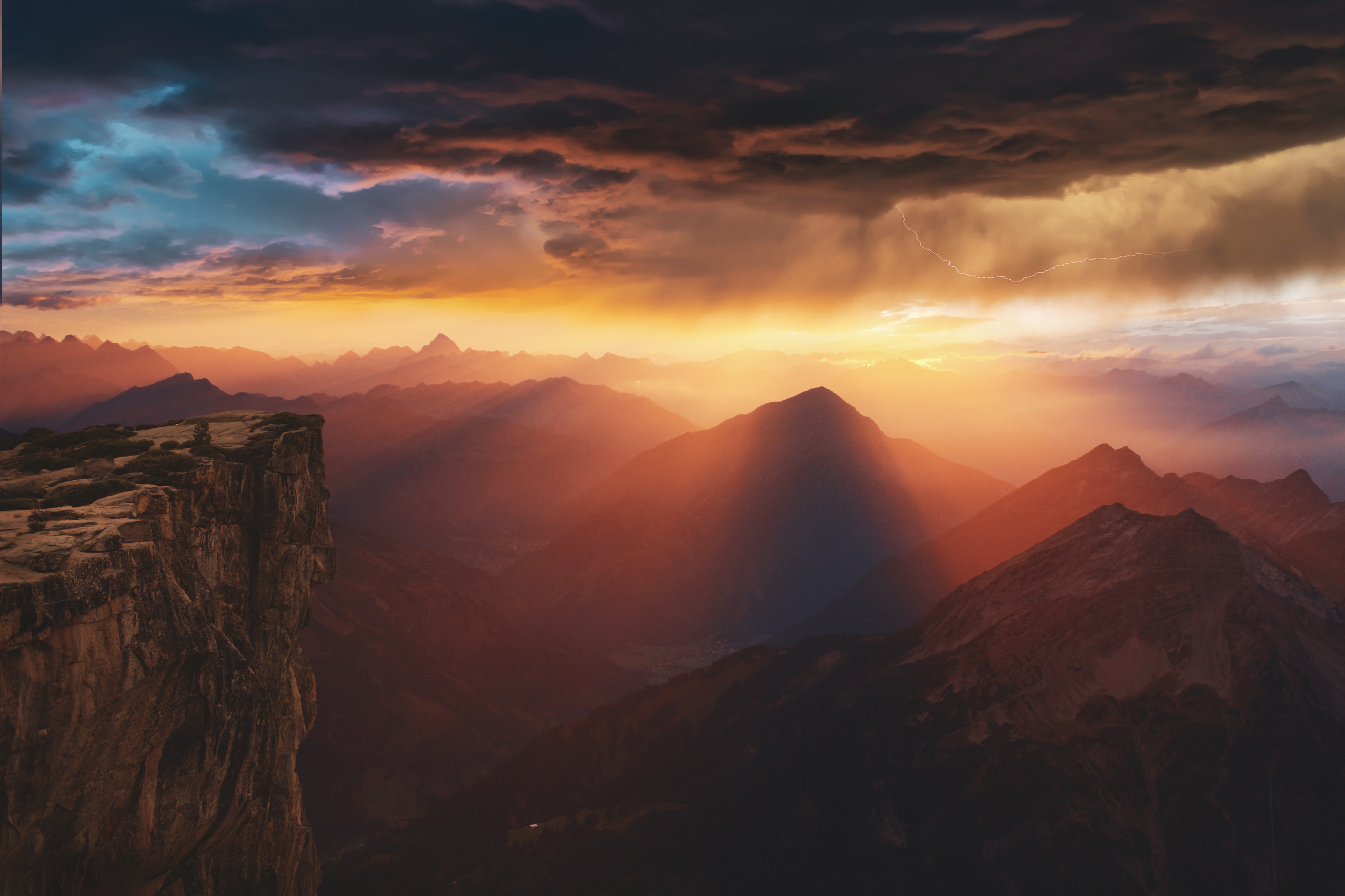 Dreamy Mountains Sunset 8k Wallpaper, HD