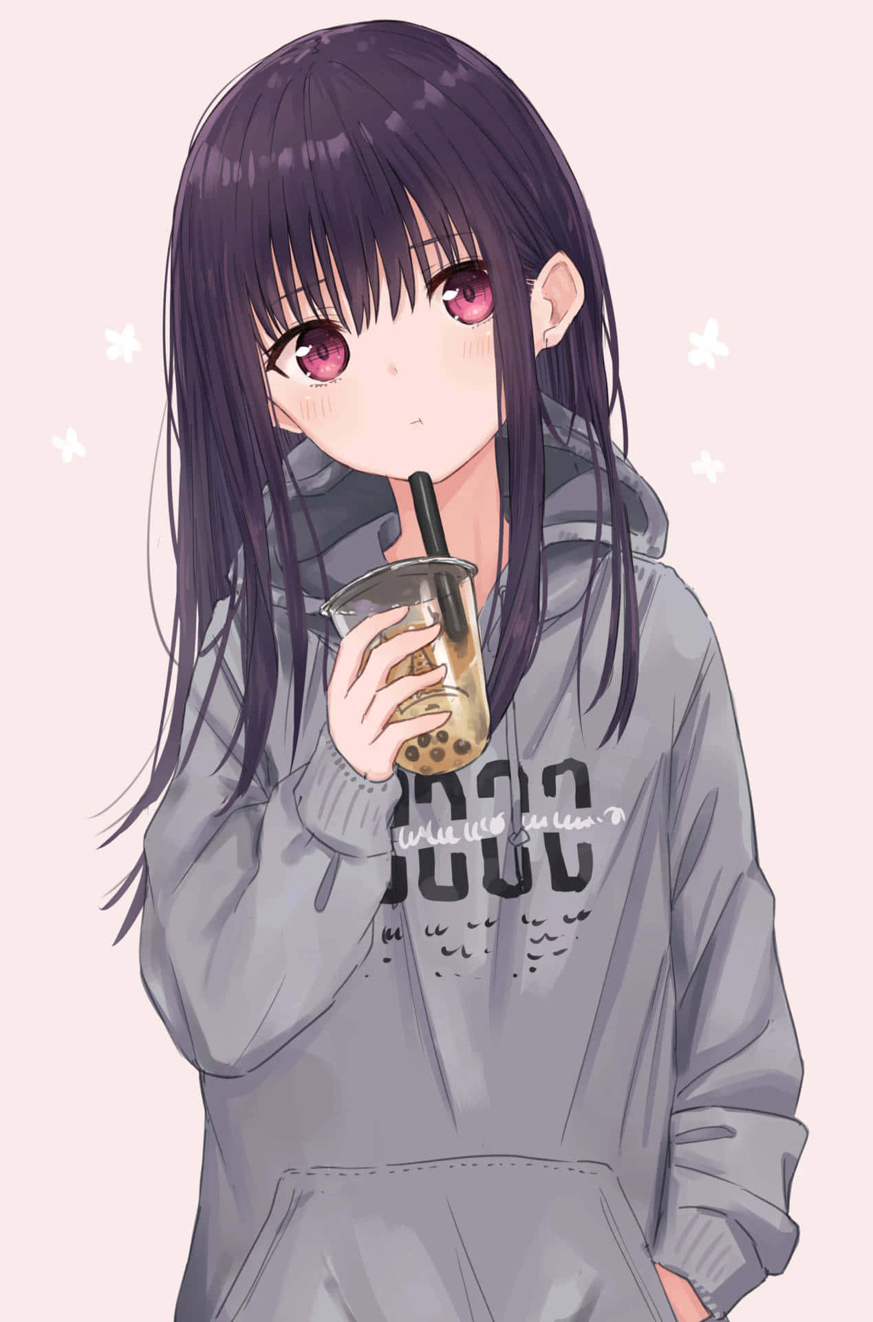 Bubble Tea Anime Wallpaper