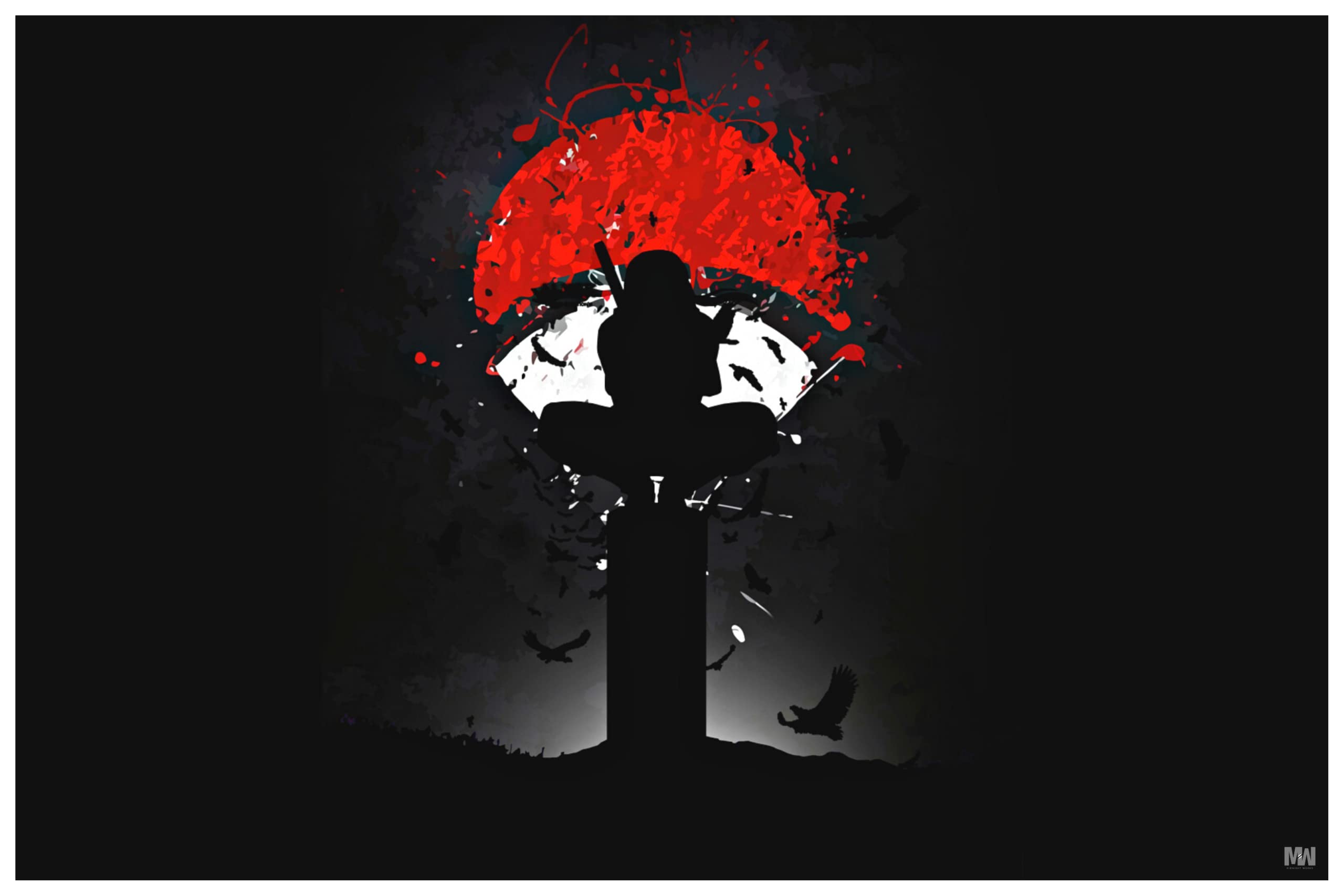 Naruto Itachi Uchiha Anime Poster 18 x 12 inch 300 GSM Midnight Works: Buy Online at Best Price in UAE