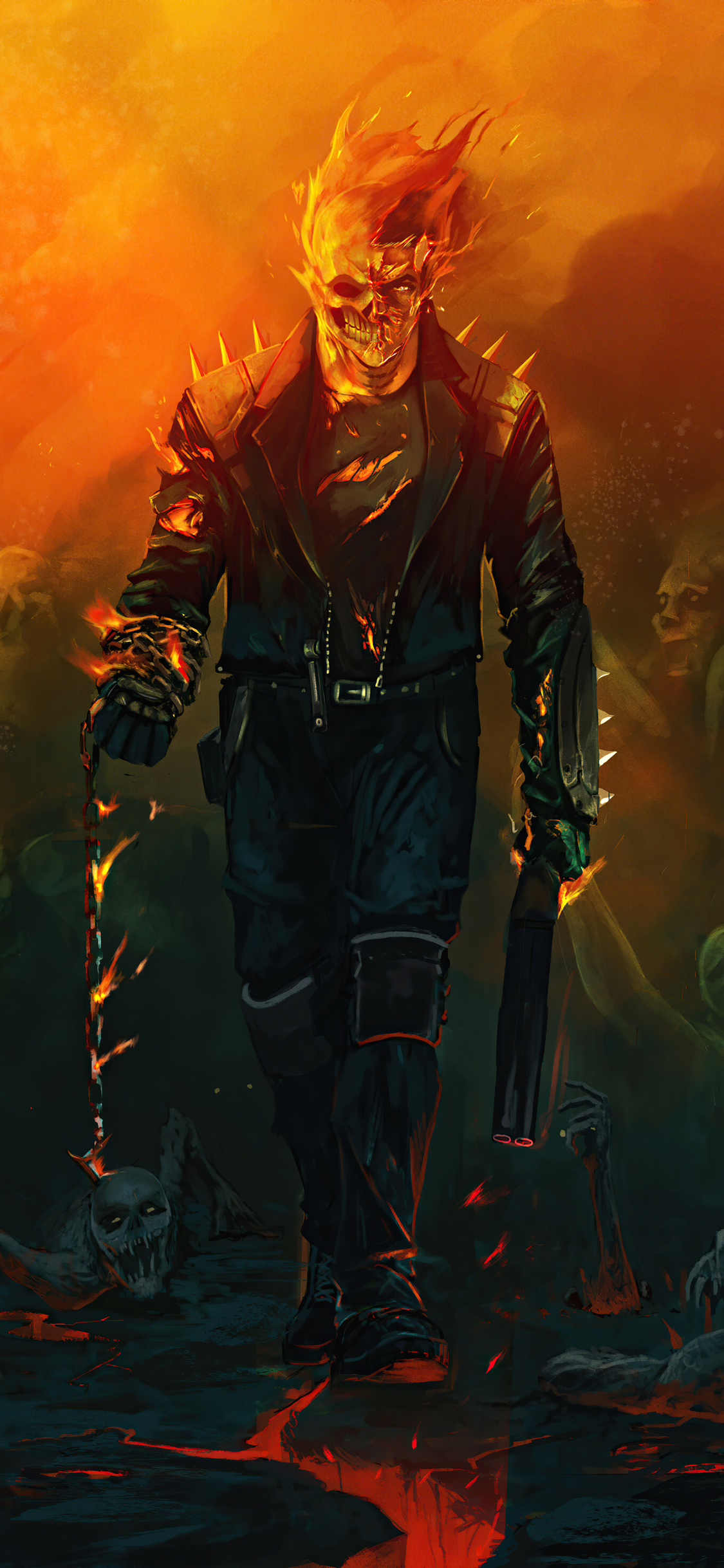 Ghost Rider 4k Artwork 2020 iPhone XS, iPhone 10, iPhone X HD 4k Wallpaper, Image, Background, Photo and Picture