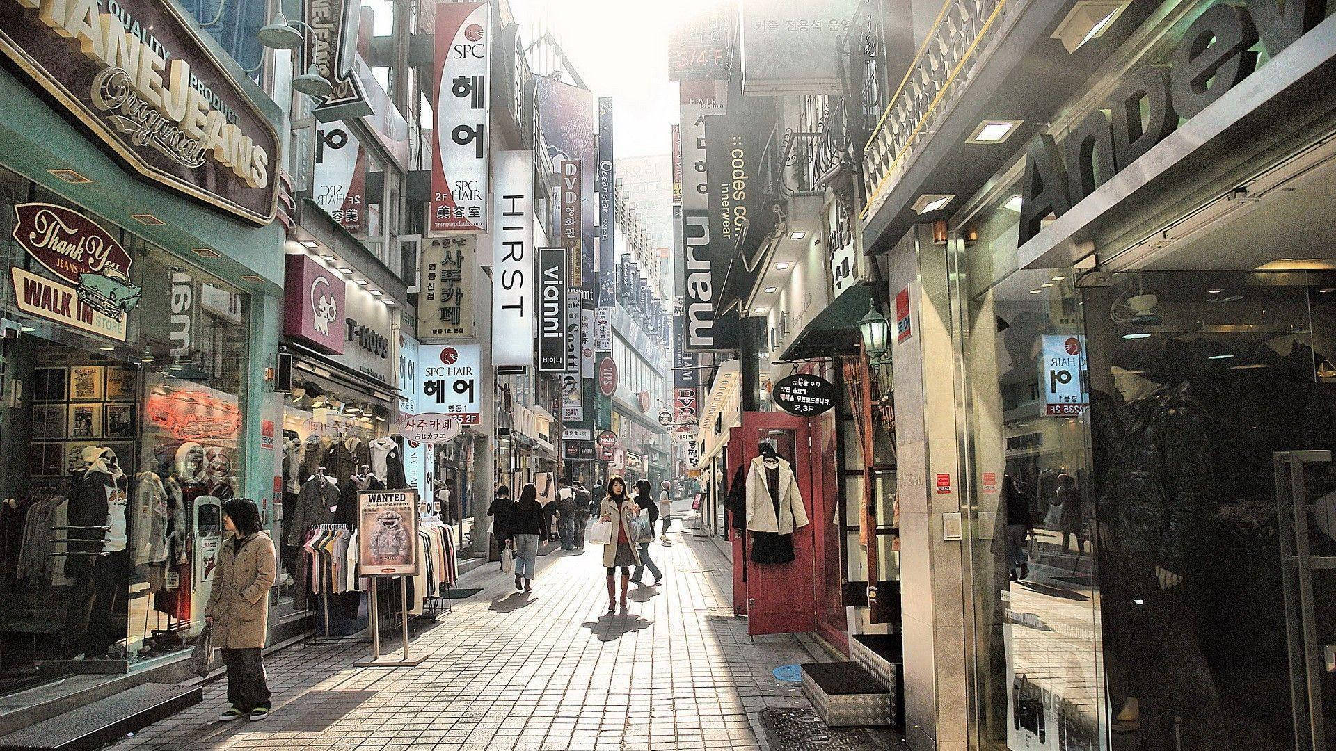 Download South Korean Streets Wallpaper