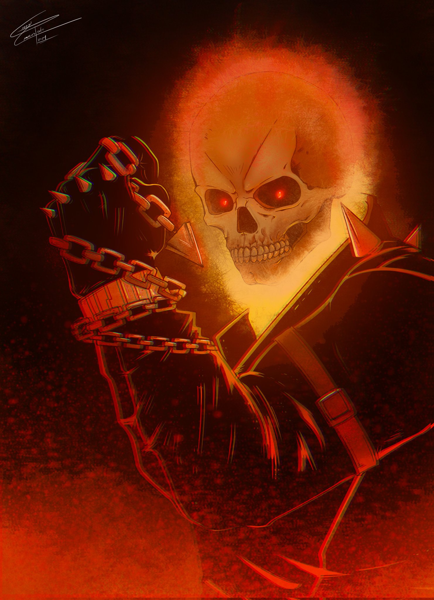 GHOST RIDER's an old art I made, but to this day I'm proud of it^^