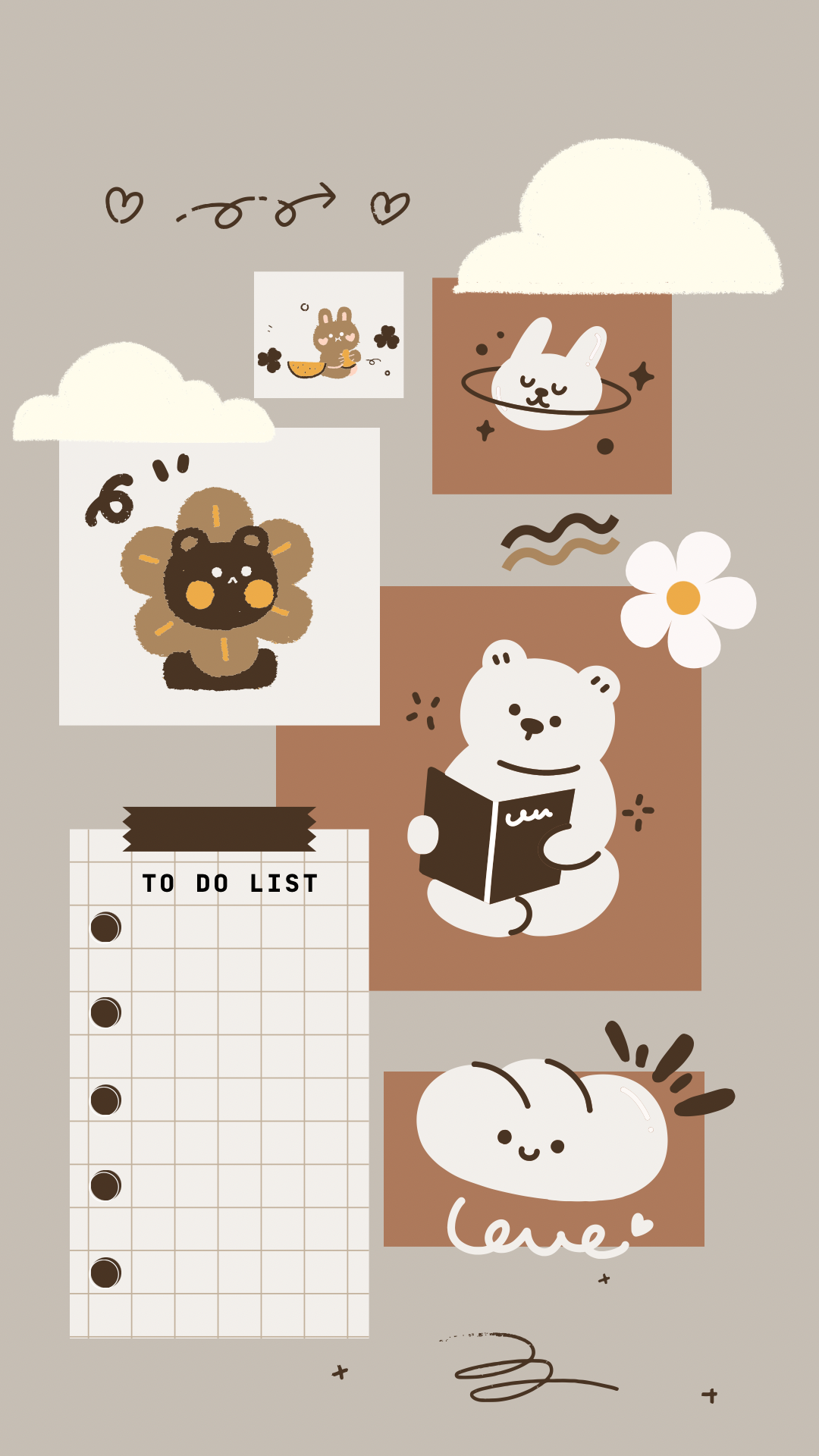 Kawaii Chocolate Bear Wallpaper