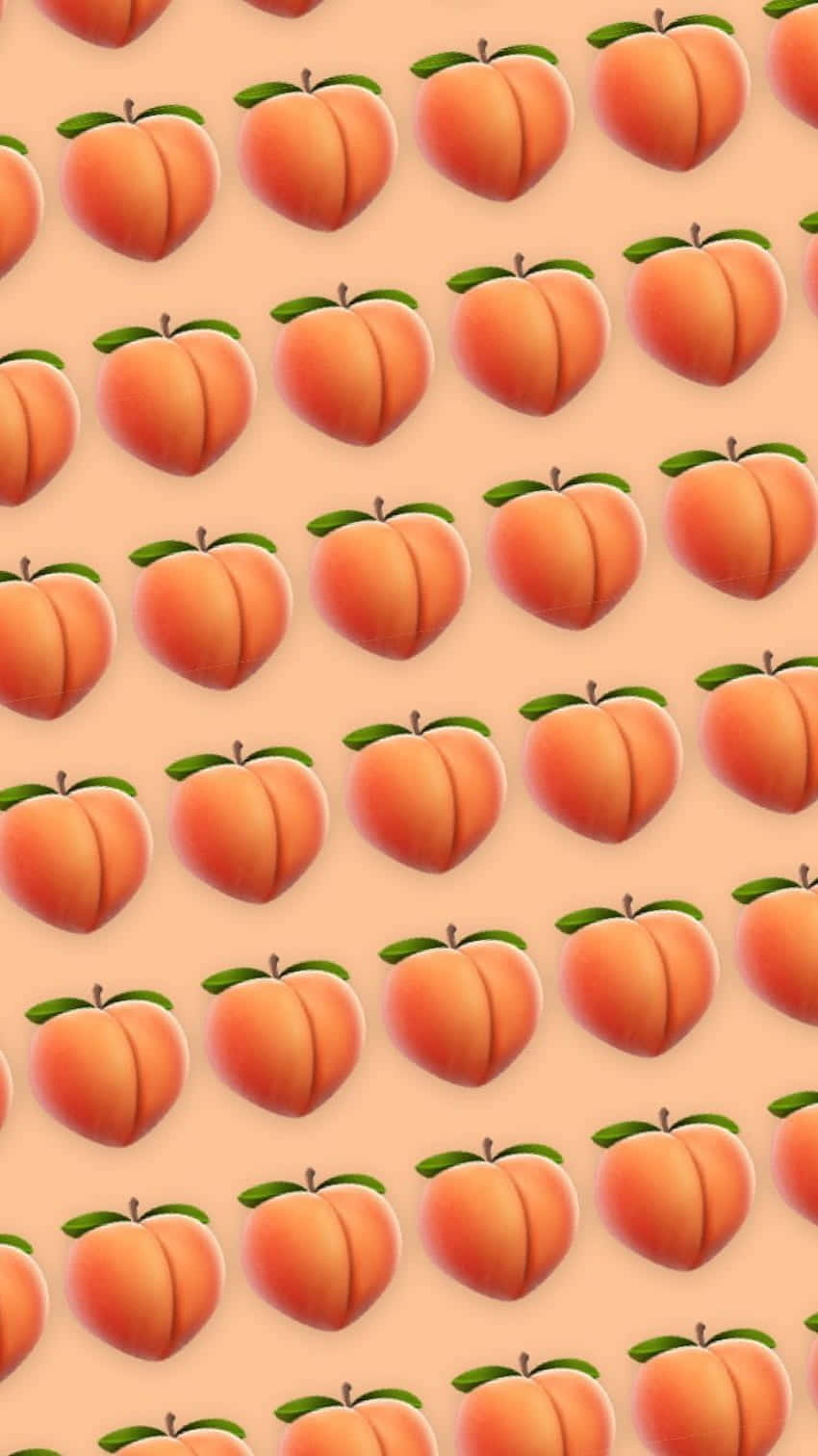 Download A delightfully juicy Cute Peach Wallpaper