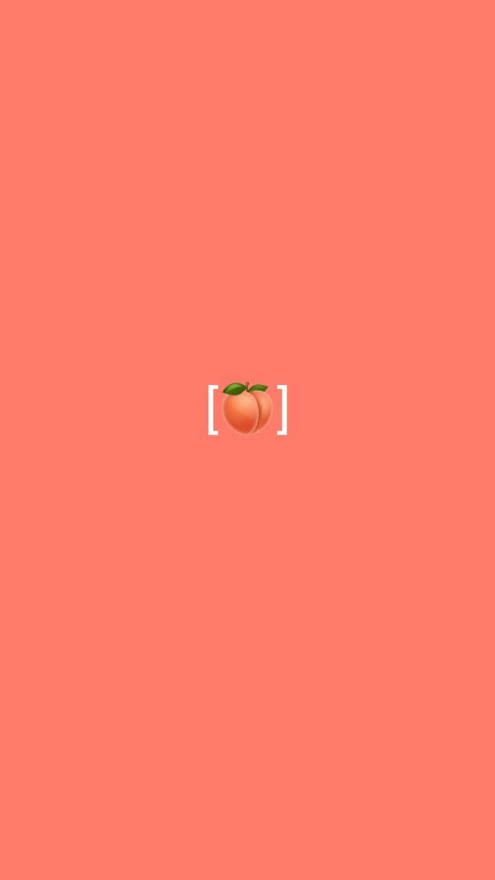 Download Aesthetic Peach Pink Emoji Brackets Wallpaper