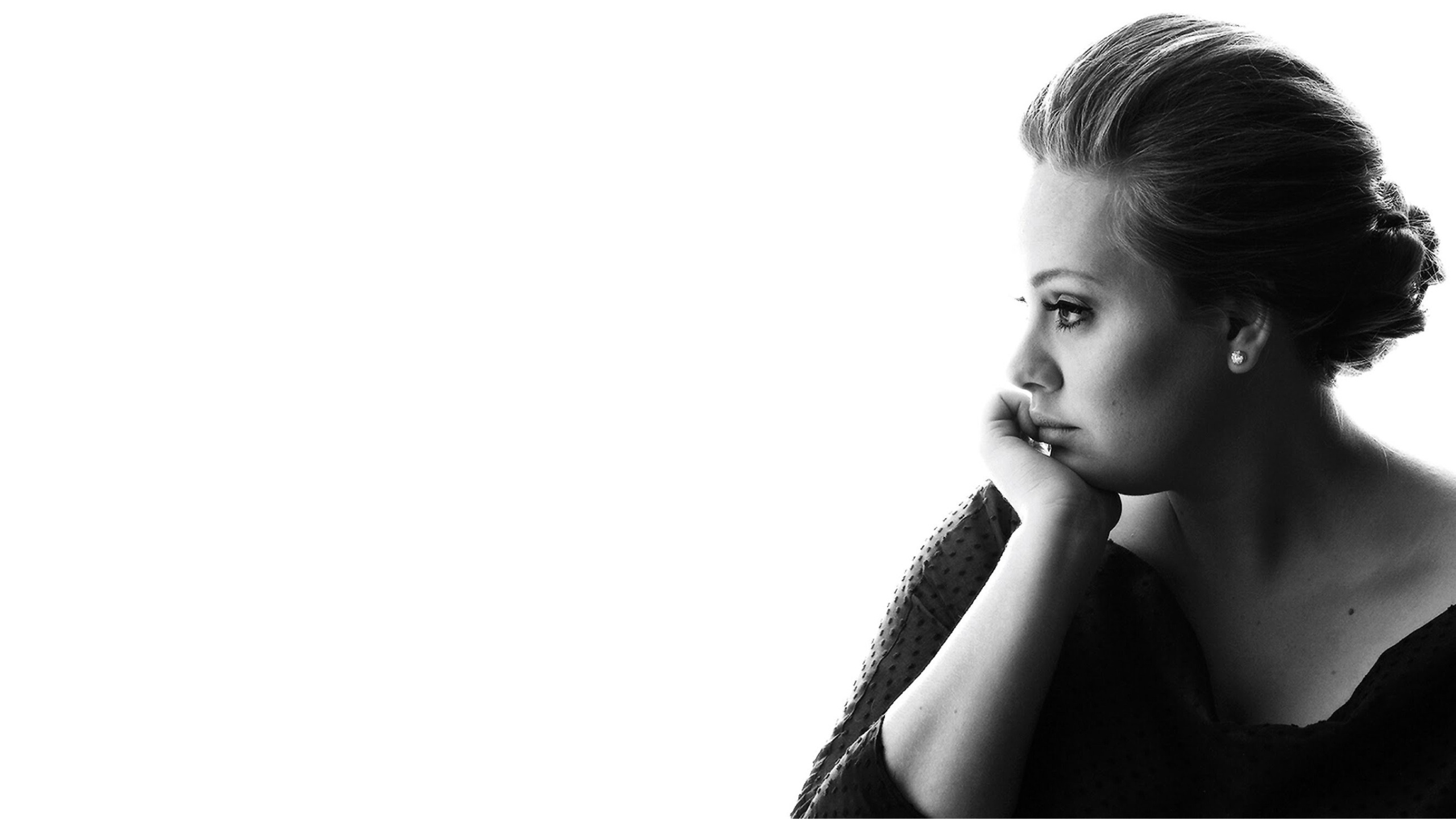 Adele Black and White HD Wallpaper