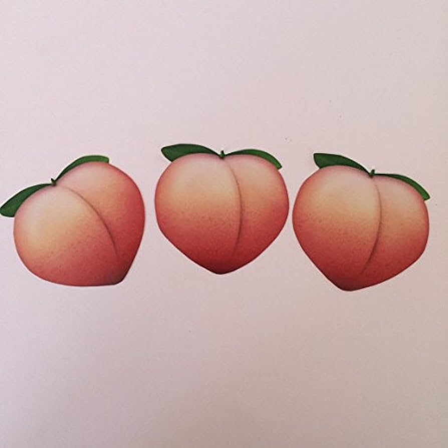 Peach Emoji Sticker Set, Handmade Products