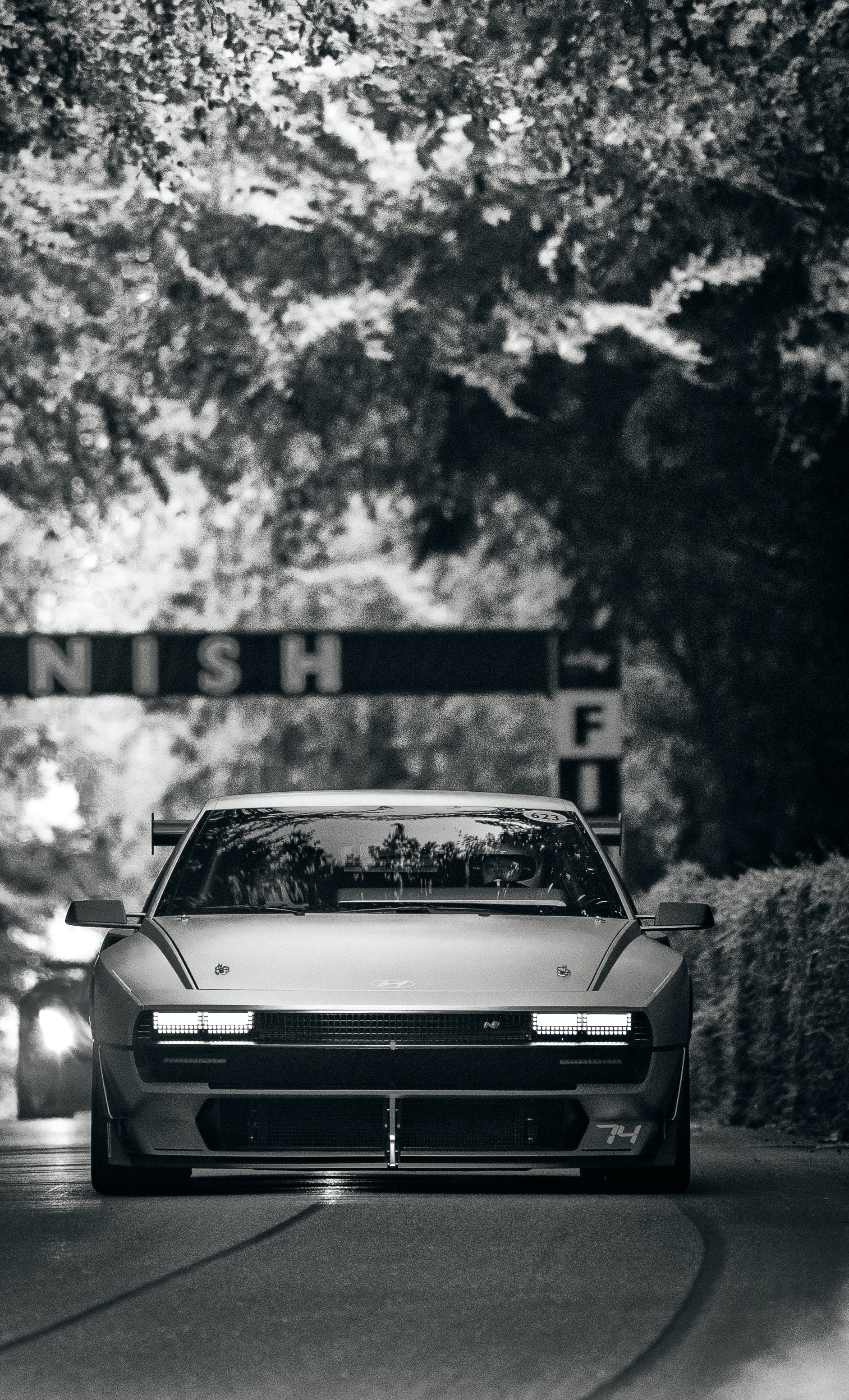 Black and White Picture of a Hyundai N Vision 74 · Free
