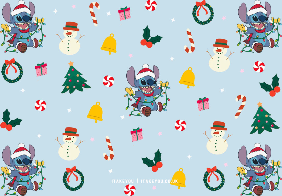 Yuletide Enchantment Festive Christmas Wallpaper For Every Device, Stitch Festive Wallpaper for Laptop I Take You. Wedding Readings. Wedding Ideas