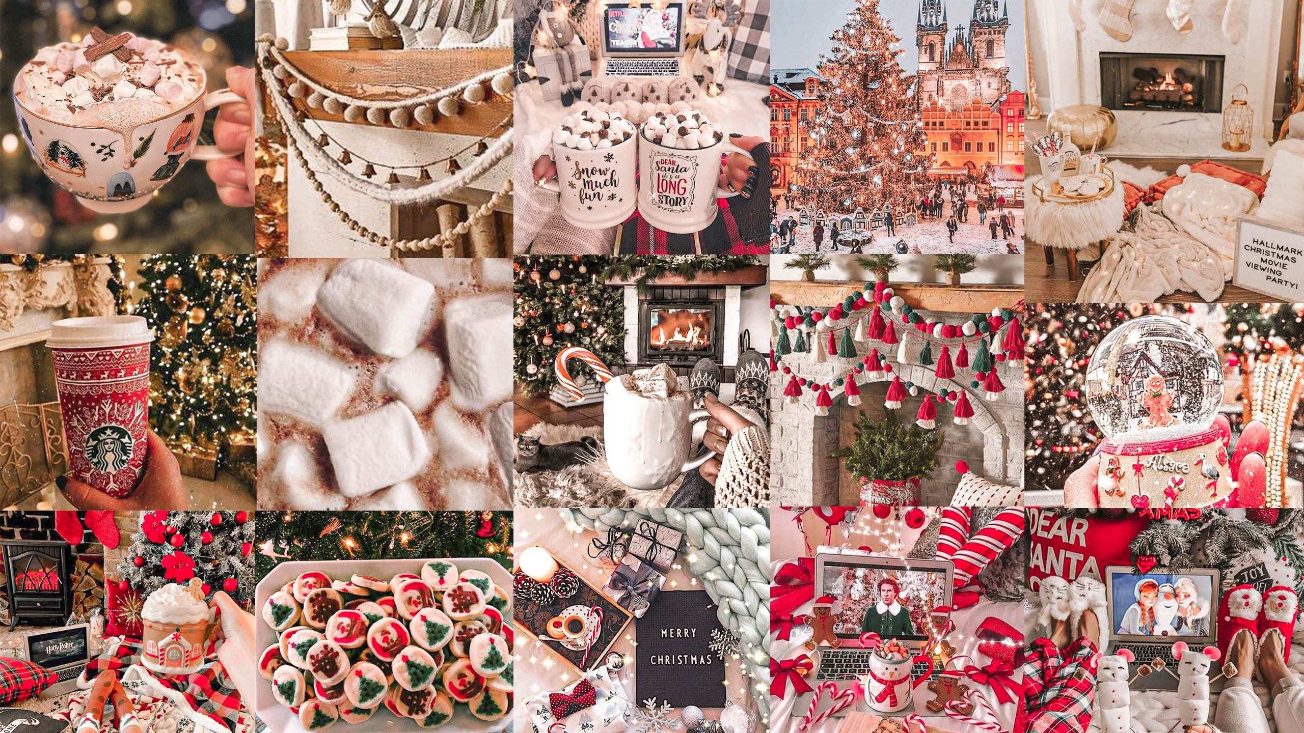 Aesthetic Christmas Collage Desktop Wallpaper. Christmas desktop wallpaper, Christmas collage, Christmas wallpaper ipad