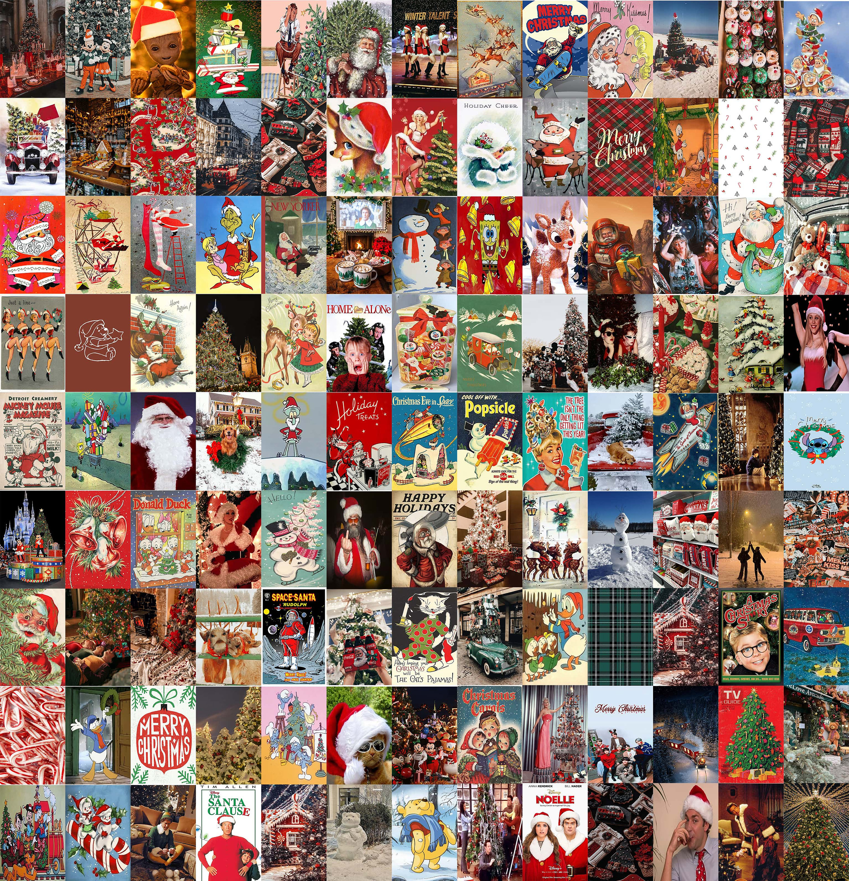 Christmas Wall Collage Kit Christmas Collage Kit Winter Wall