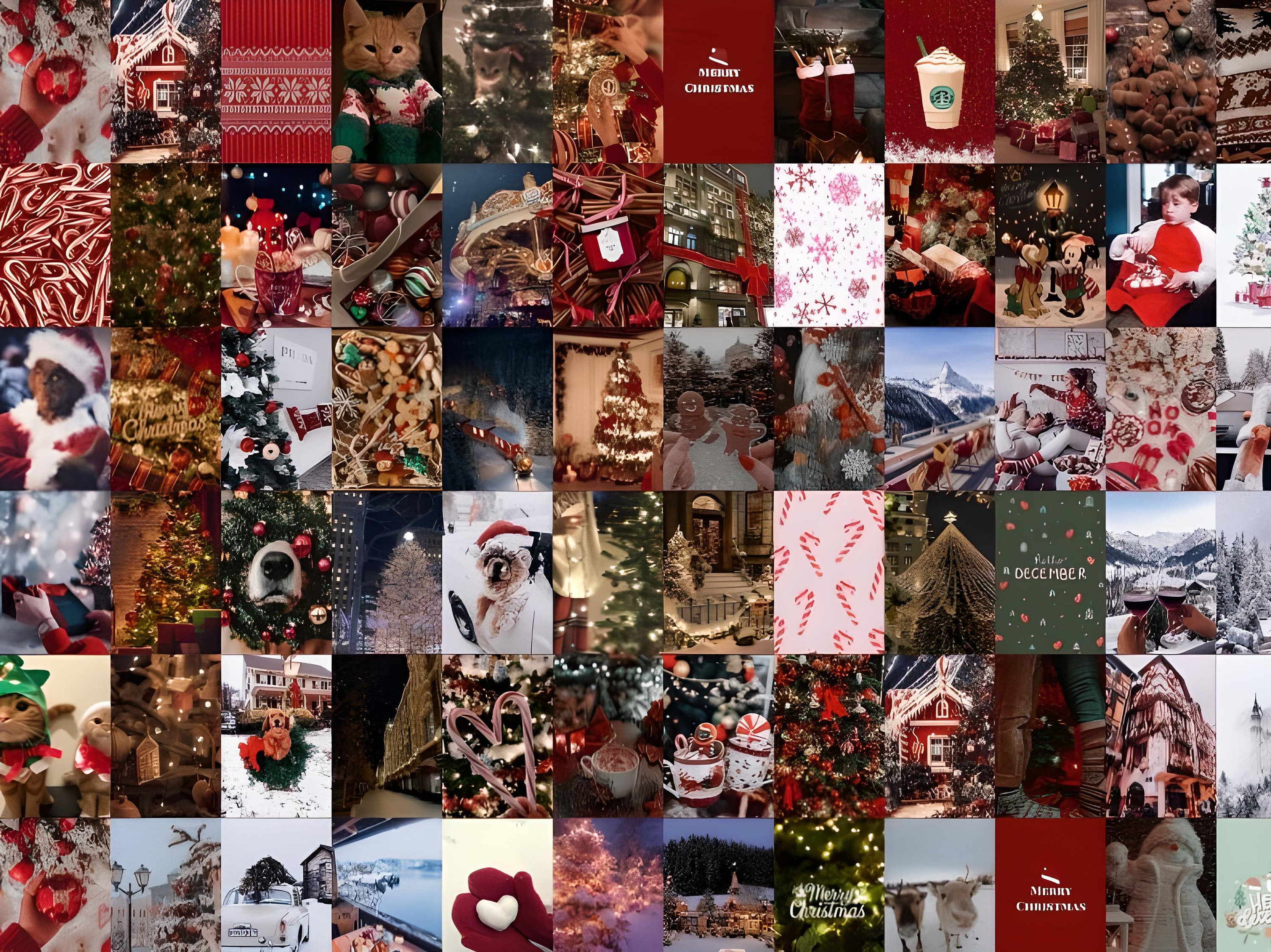Christmas Wall Prints Christmas Decor Wall Collage