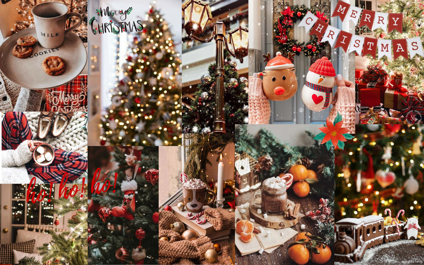 Christmas Collage Laptop Wallpaper