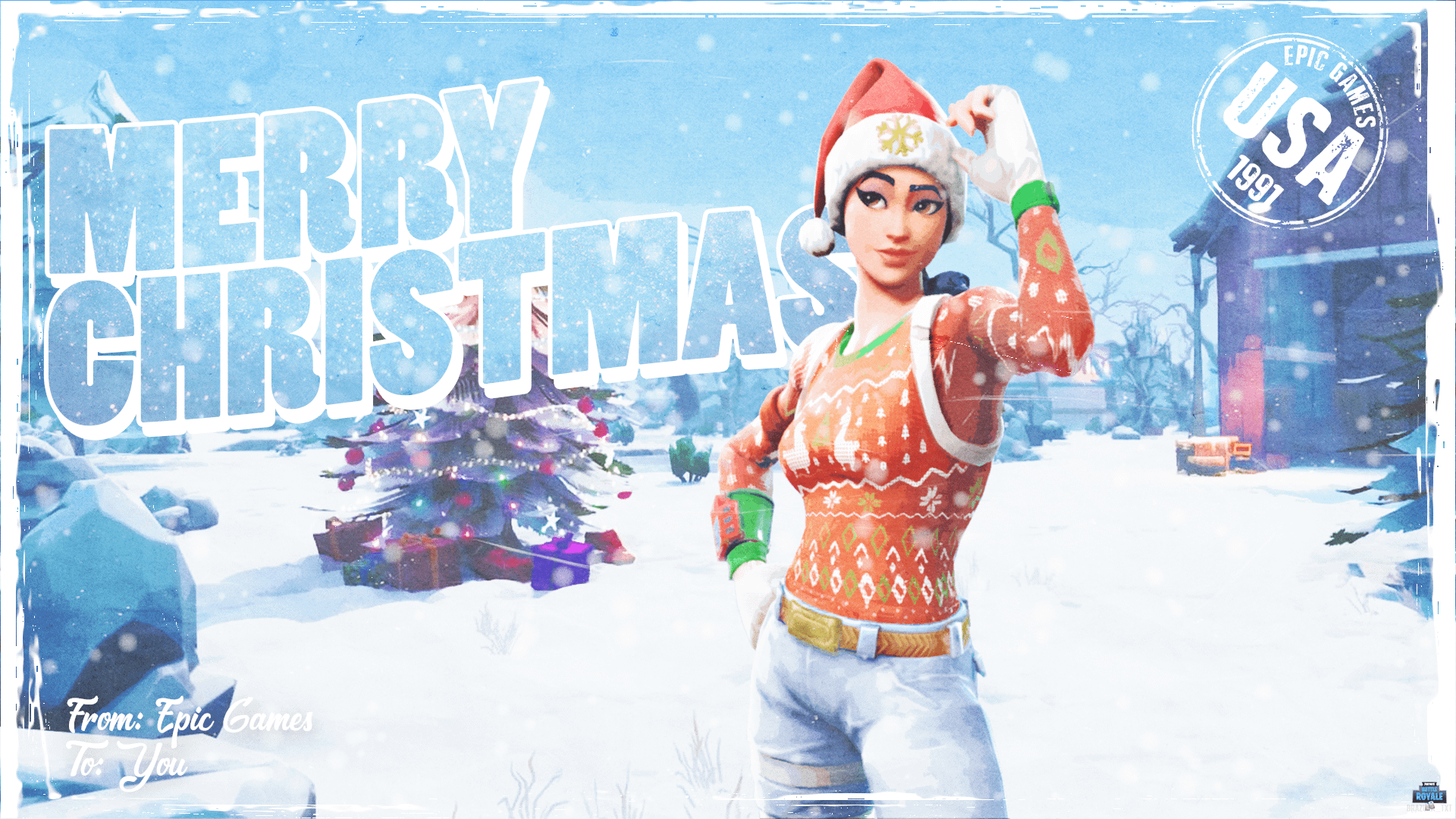It's always Christmas in Fortnite (1080p Wallpaper)