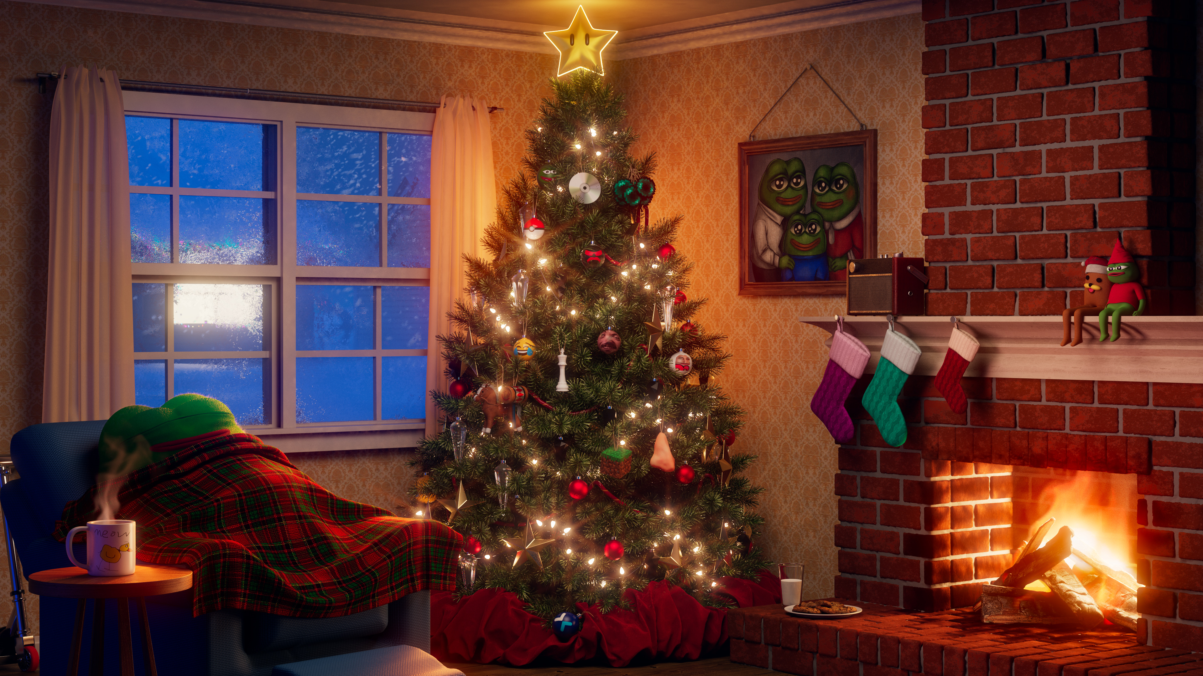 HeydoubleU Christmas! And to everyone saying my video is their new wallpaper he's a 4k render