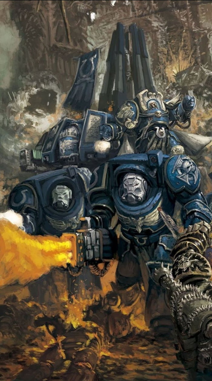 A Warhammer 40k phone wallpaper for you. Today is the Ultramarines