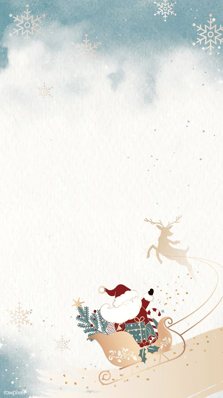 Santa Claus riding his sleigh on winter background mobile phone wallpaper vector. premium image by ra. Hintergrundbilder winter, Bunte tapeten, Hintergrundbilder