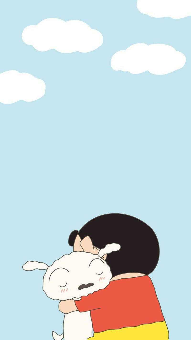 Download Best Friends Shiro Shin Chan iPhone Wallpaper