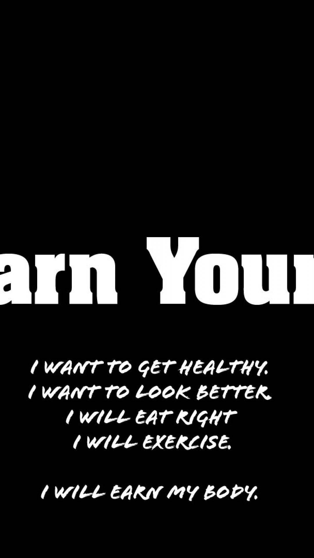 Fitness Motivation iPhone Wallpaper