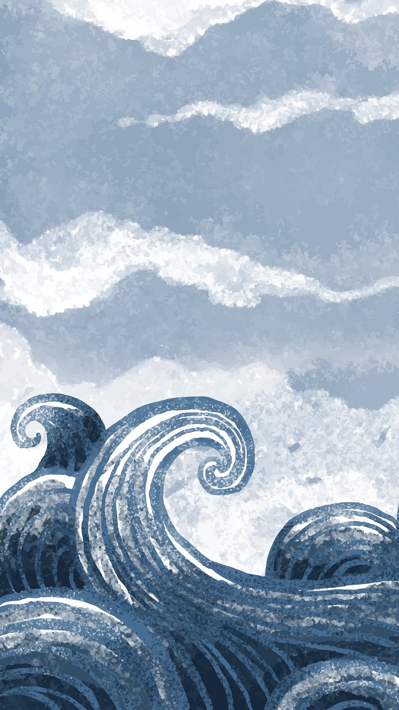 Blue iPhone wallpaper ocean wave