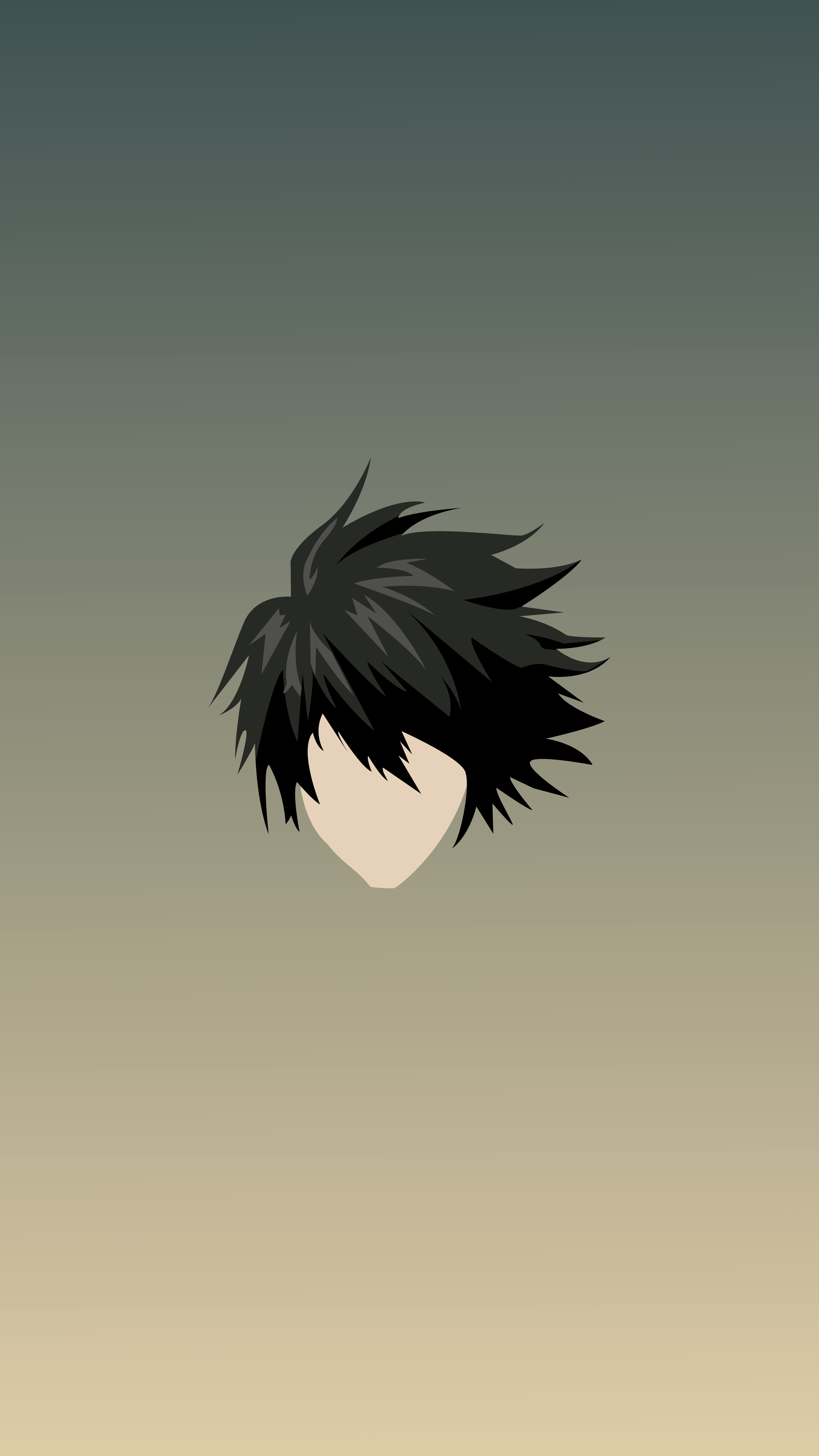 L Death note character minimalistic wallpaper [1920 x 1080]
