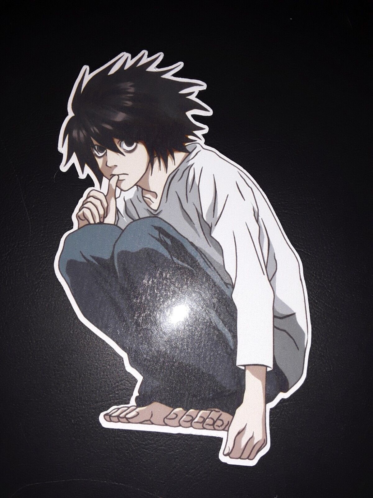 L Lawliet from Death Note Glossy Sticker Anime Great Appliances, Walls, Window!