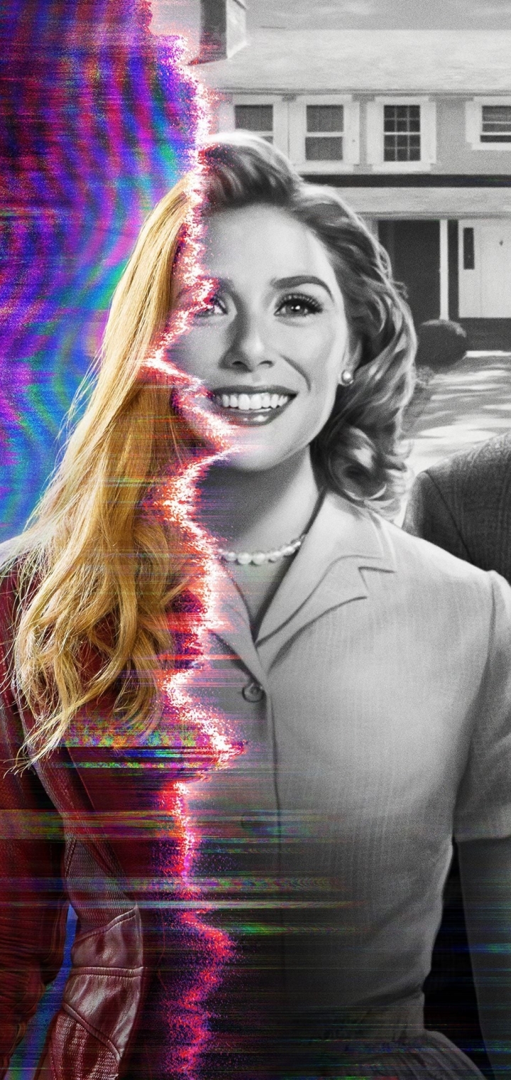 Mobile wallpaper: Tv Show, Wanda Maximoff, Elizabeth Olsen, Wandavision, 1391570 download the picture for free