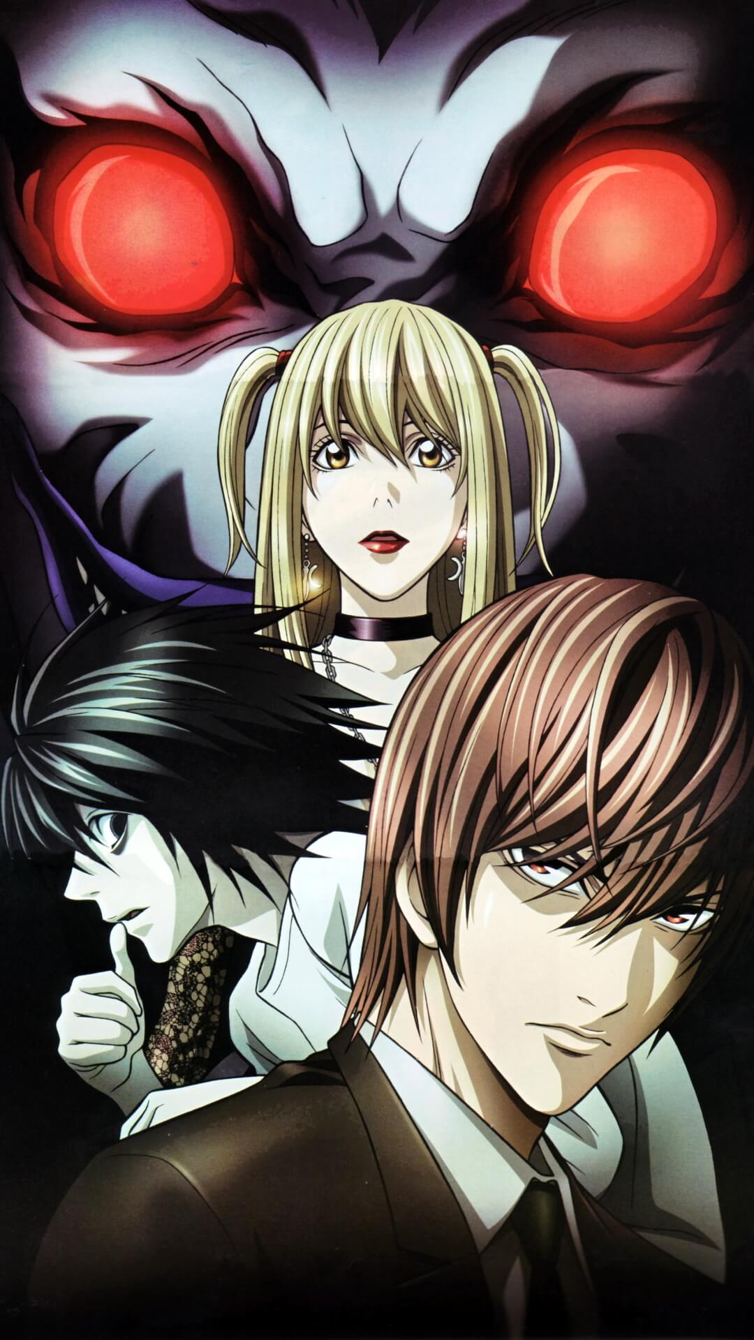 Death Note Light Yagami L Ryuk Misa Amane.Samsung Galaxy Note 3 wallpaper 1080×1920