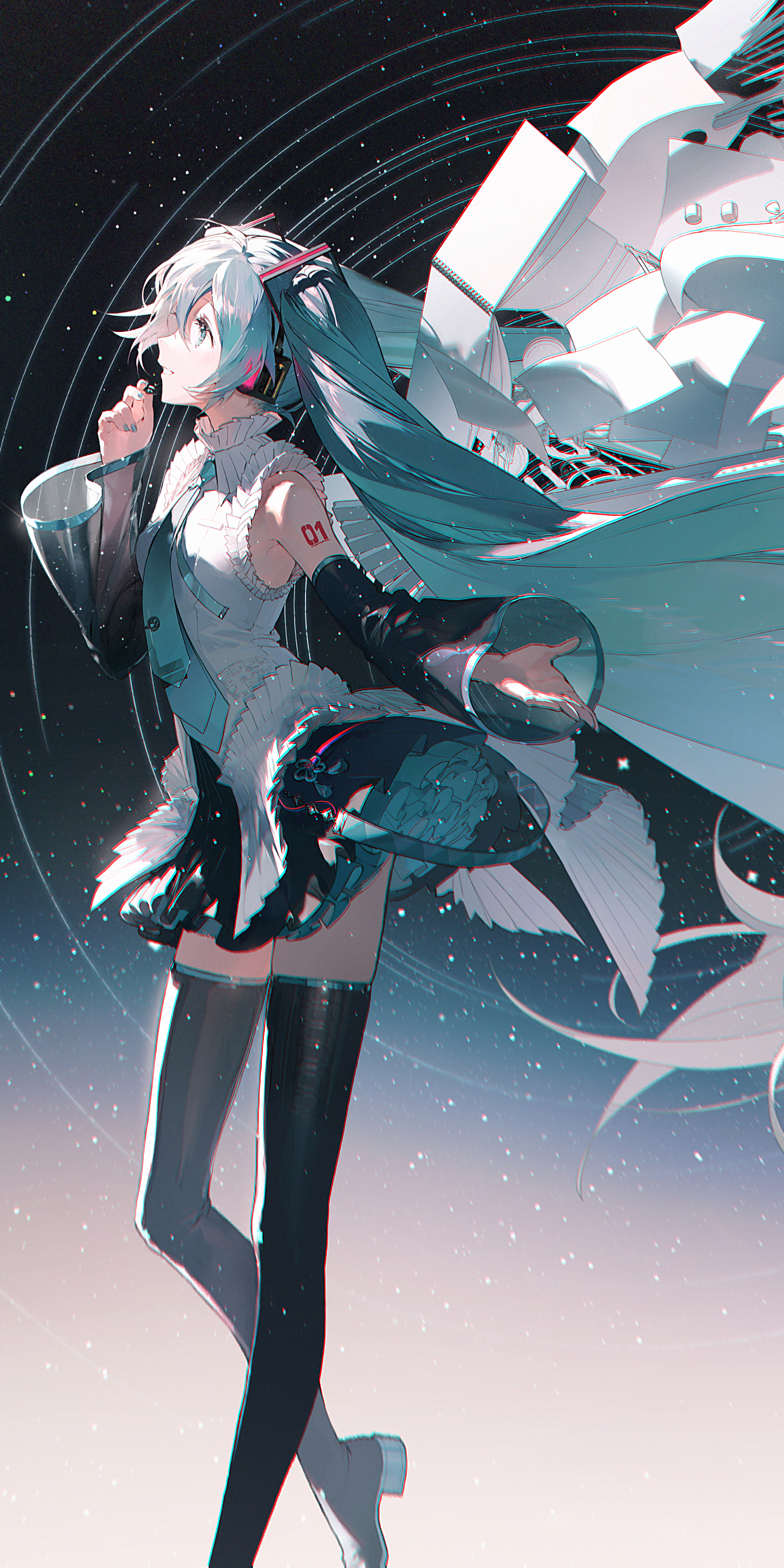 Hatsune Miku [Vocaloid] (1450x2900)