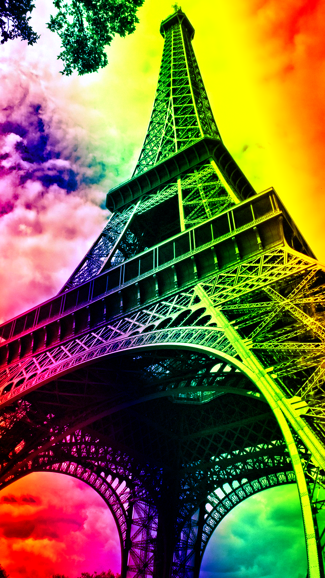 Eiffel Tower Color HD Wallpaper for Android