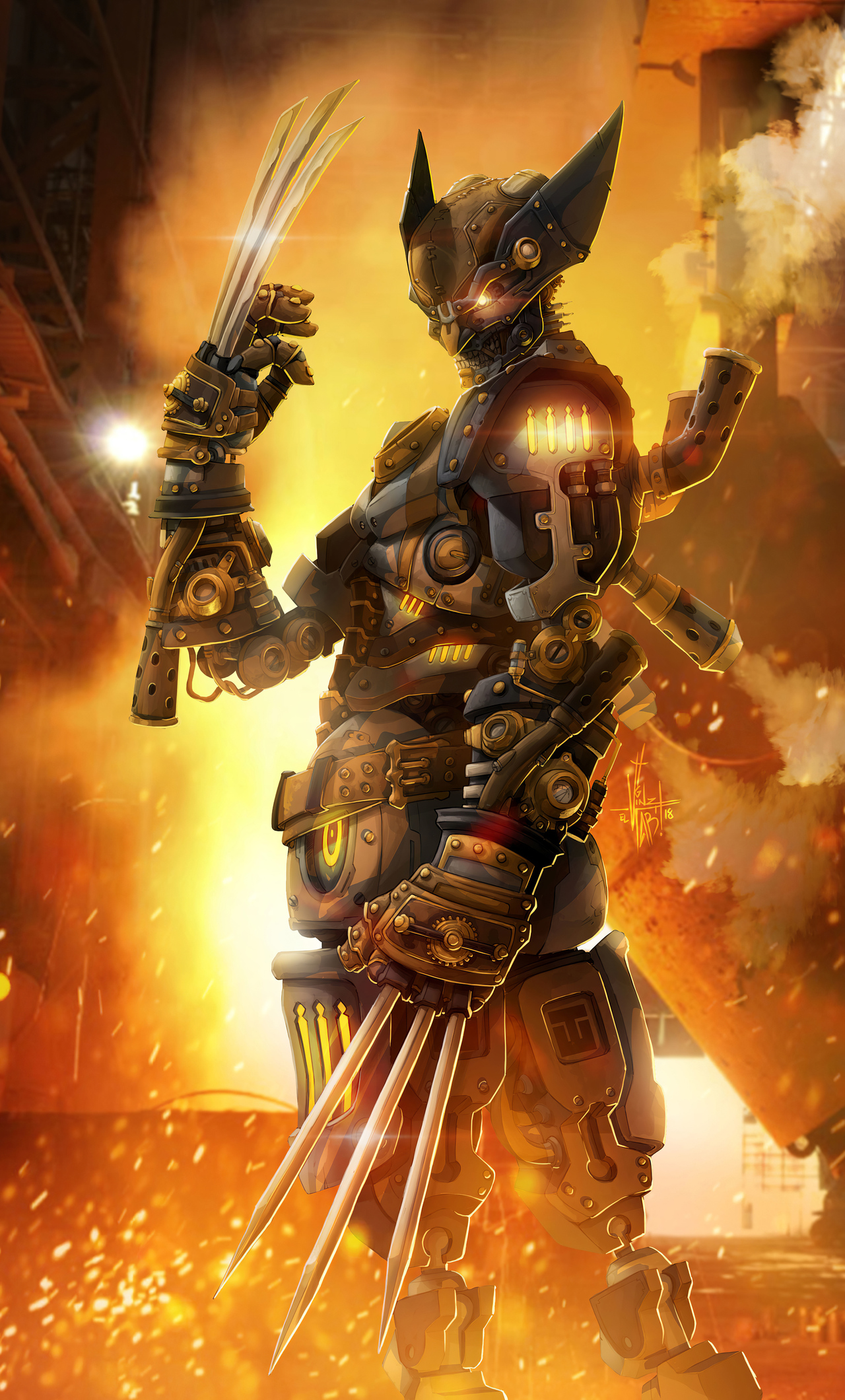 Wolverine Steampunk 4k iPhone HD 4k Wallpaper, Image, Background, Photo and Picture