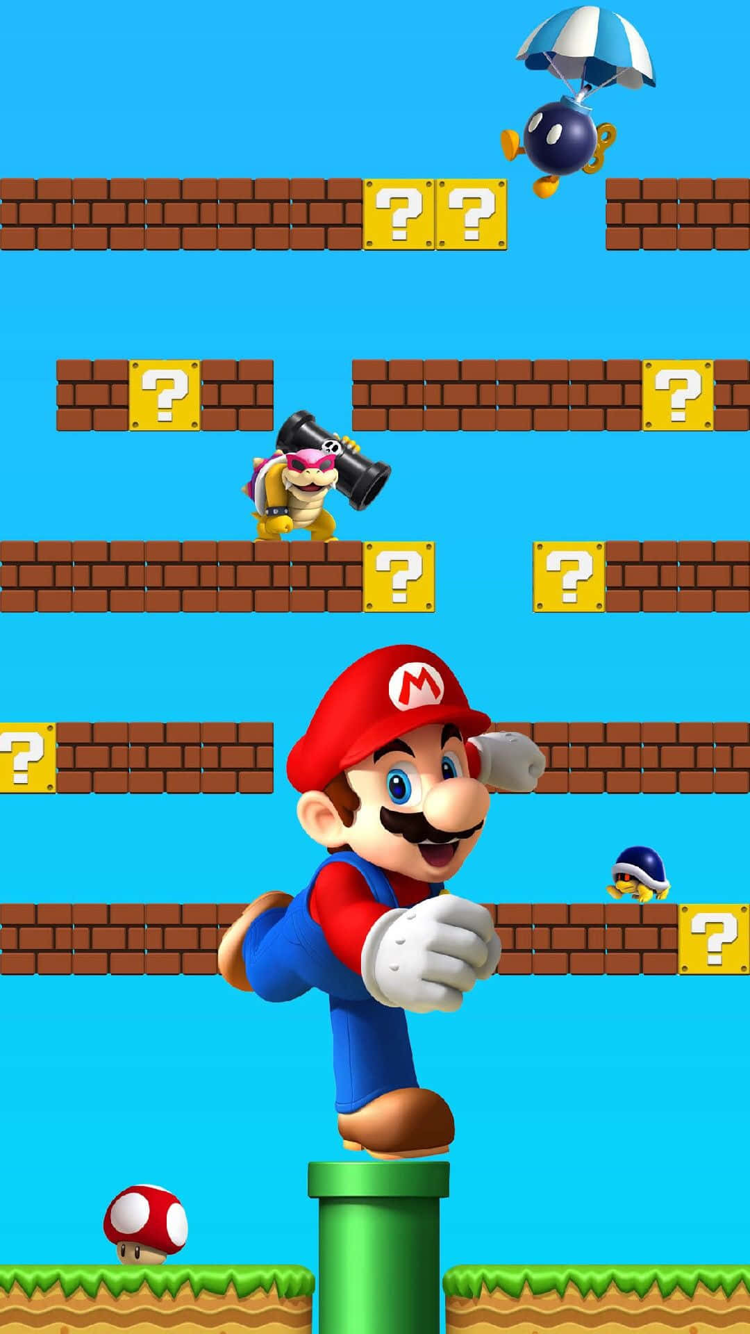 Download Level up your entertainment with a Super Mario iPhone! Wallpaper