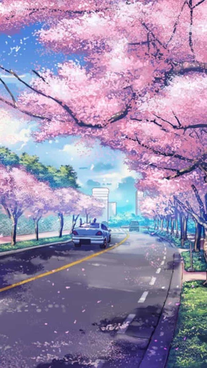 Pink Wallpaper. Anime scenery wallpaper, iPhone wallpaper japan, Landscape wallpaper