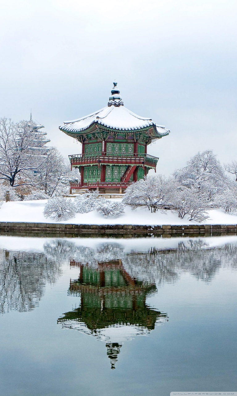 Gyeongbok Palace, South Korea, Winter Ultra HD Desktop Background Wallpaper for 4K UHD TV, Widescreen & UltraWide Desktop & Laptop, Tablet