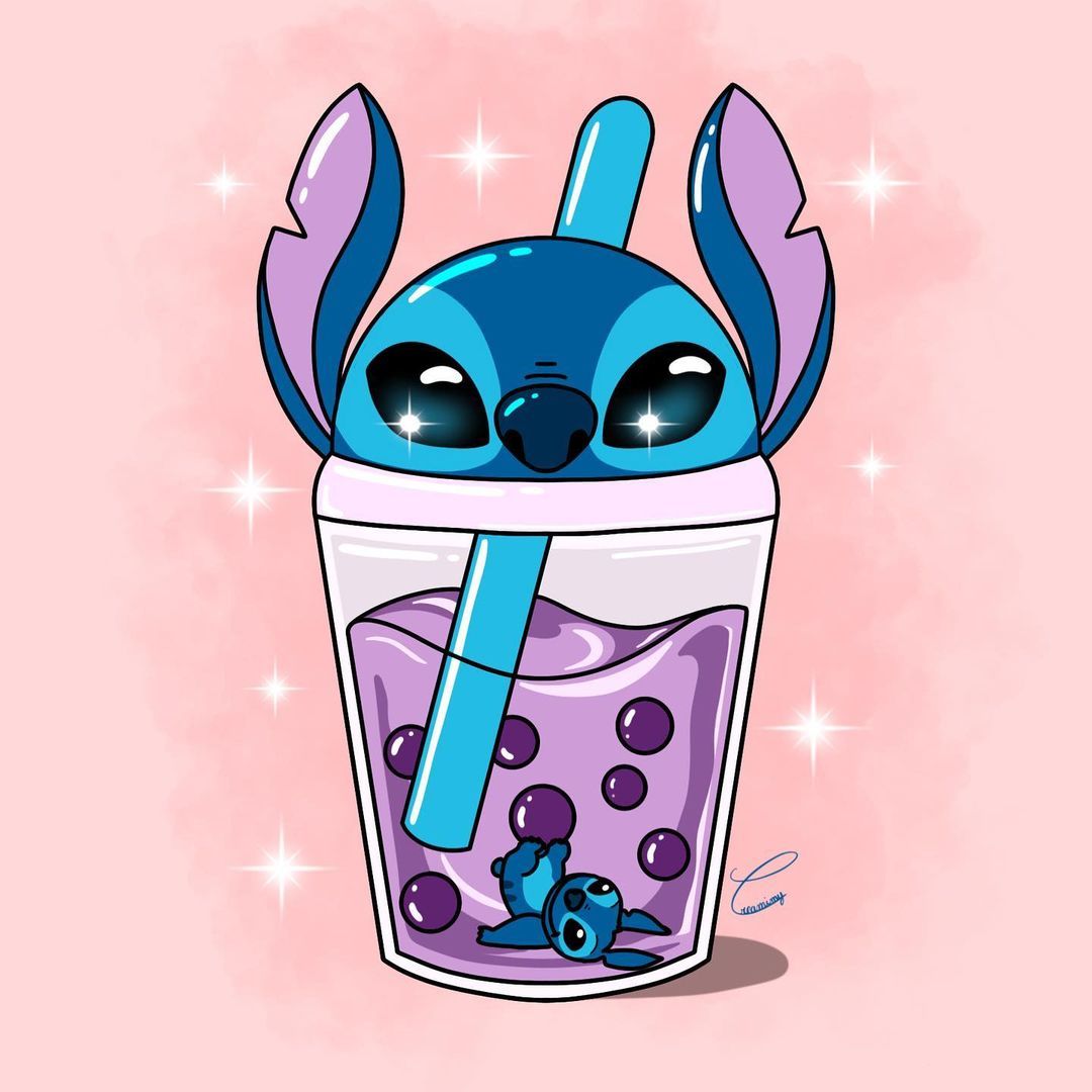 Creamimy Drawing posted on Instagram: “Mon nouveau concept des Bubble Tea Disne. Lilo and stitch drawings, Cute easy drawings, Cute cartoon wallpaper