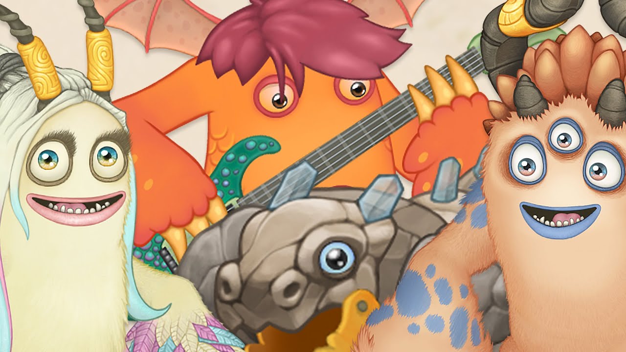 Parlsona, Stoowarb, Riff, T Rox Island Quartet (My Singing Monsters)