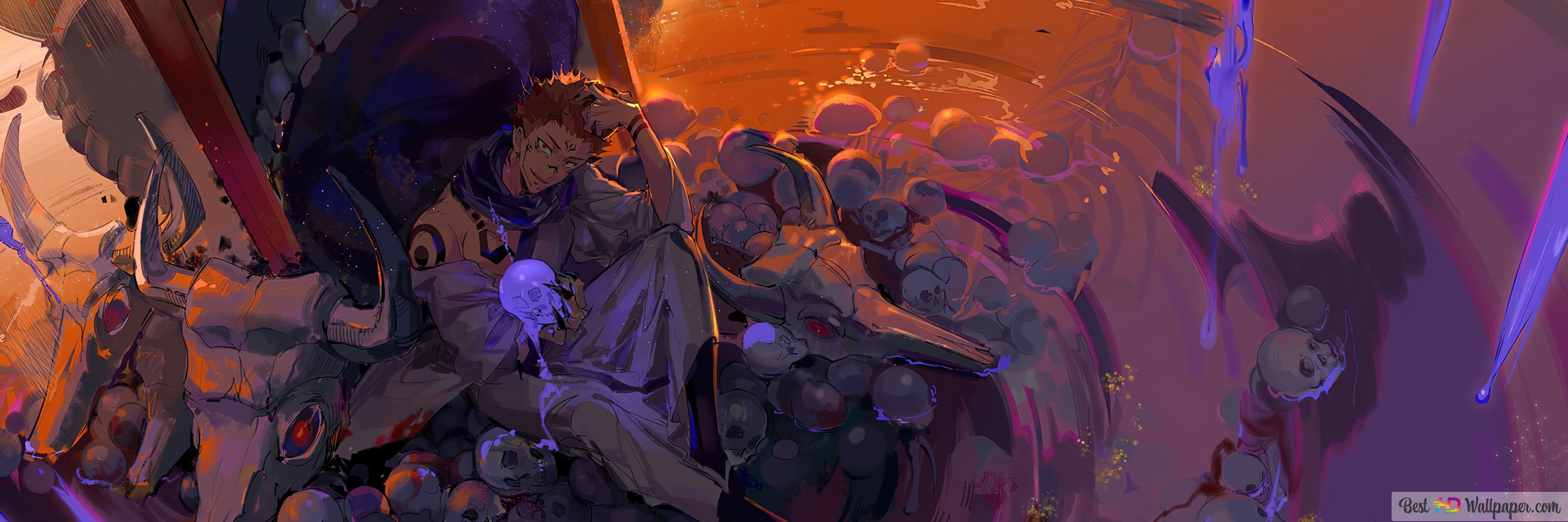 Jujutsu Kaisen. Sukuna Ryoumen Domain Expansion 4K wallpaper download