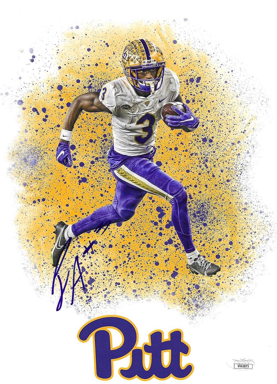 PITT PANTHERS- JORDAN ADDISON SIGNED AUTOGRAPH 8.5x11 PHOTO PICTURE JSA