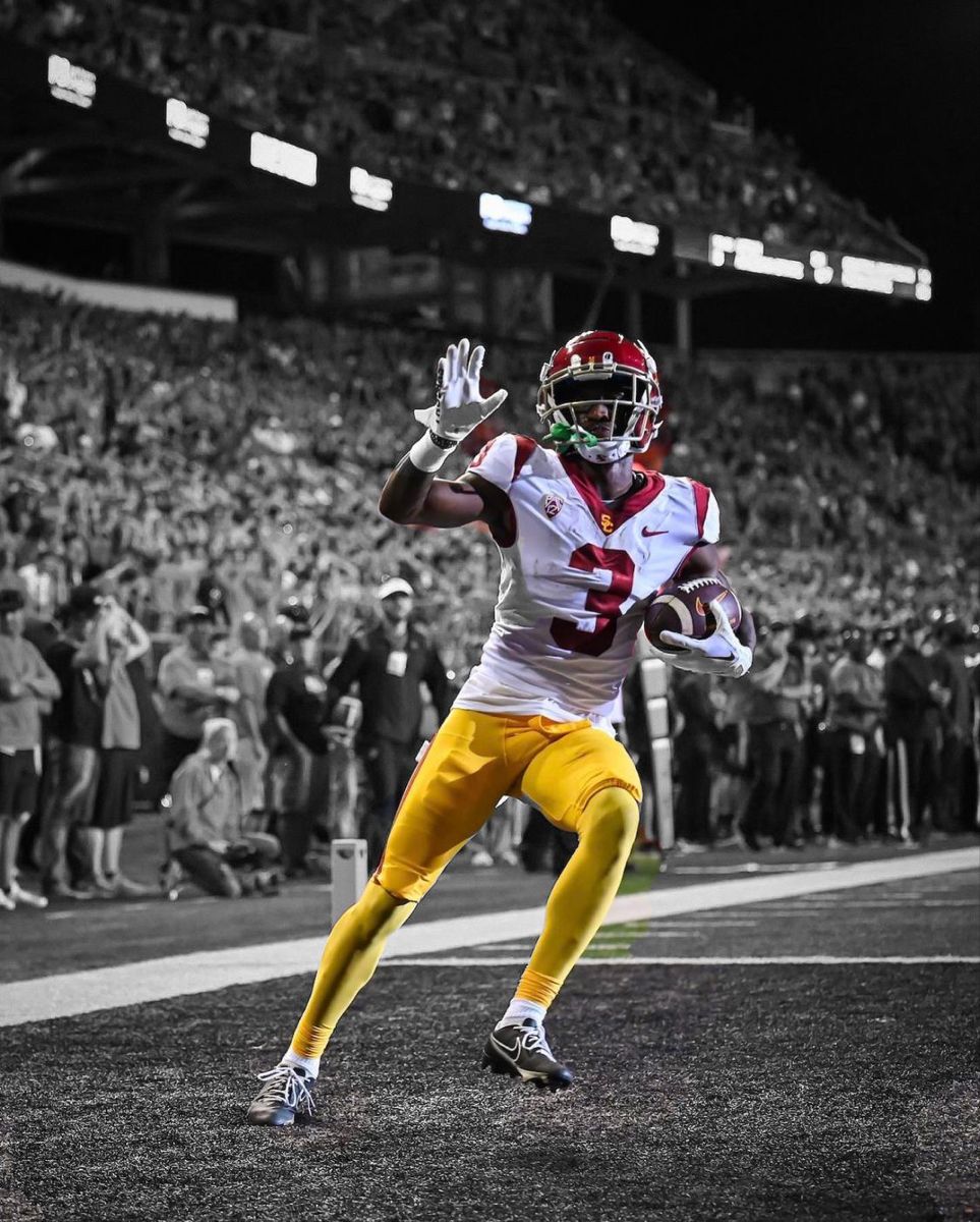 Jordan Addison. Usc trojans football, College football players, Usc football