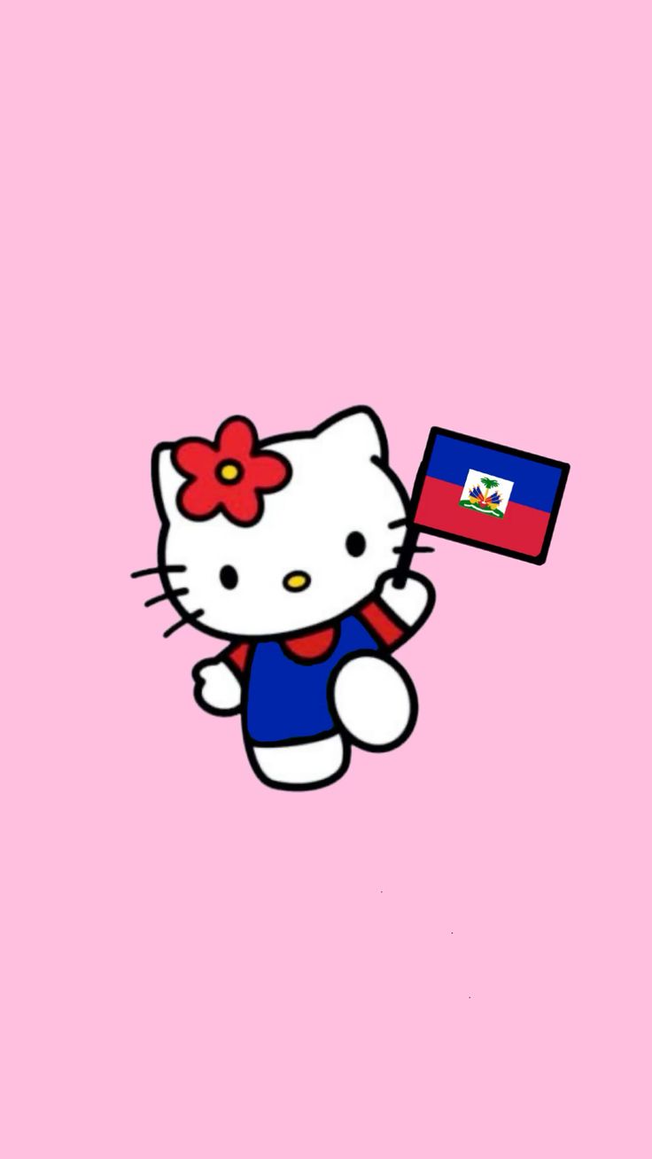 Hello kitty flag which 1 next?. Cute patterns wallpaper, Funny wallpaper, Haitian flag