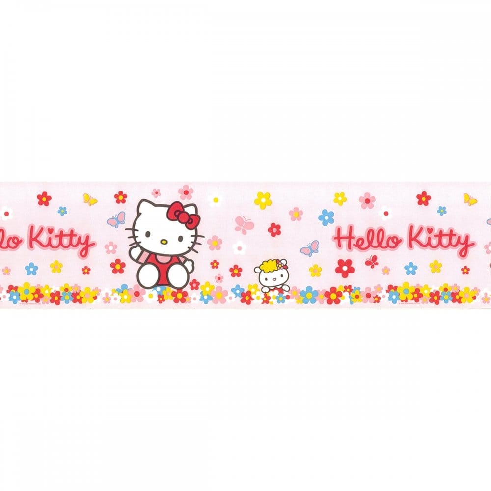 Hello Kitty Official Pink Wallpaper Border 10m (01426HK) Borders from I Love Wallpaper UK