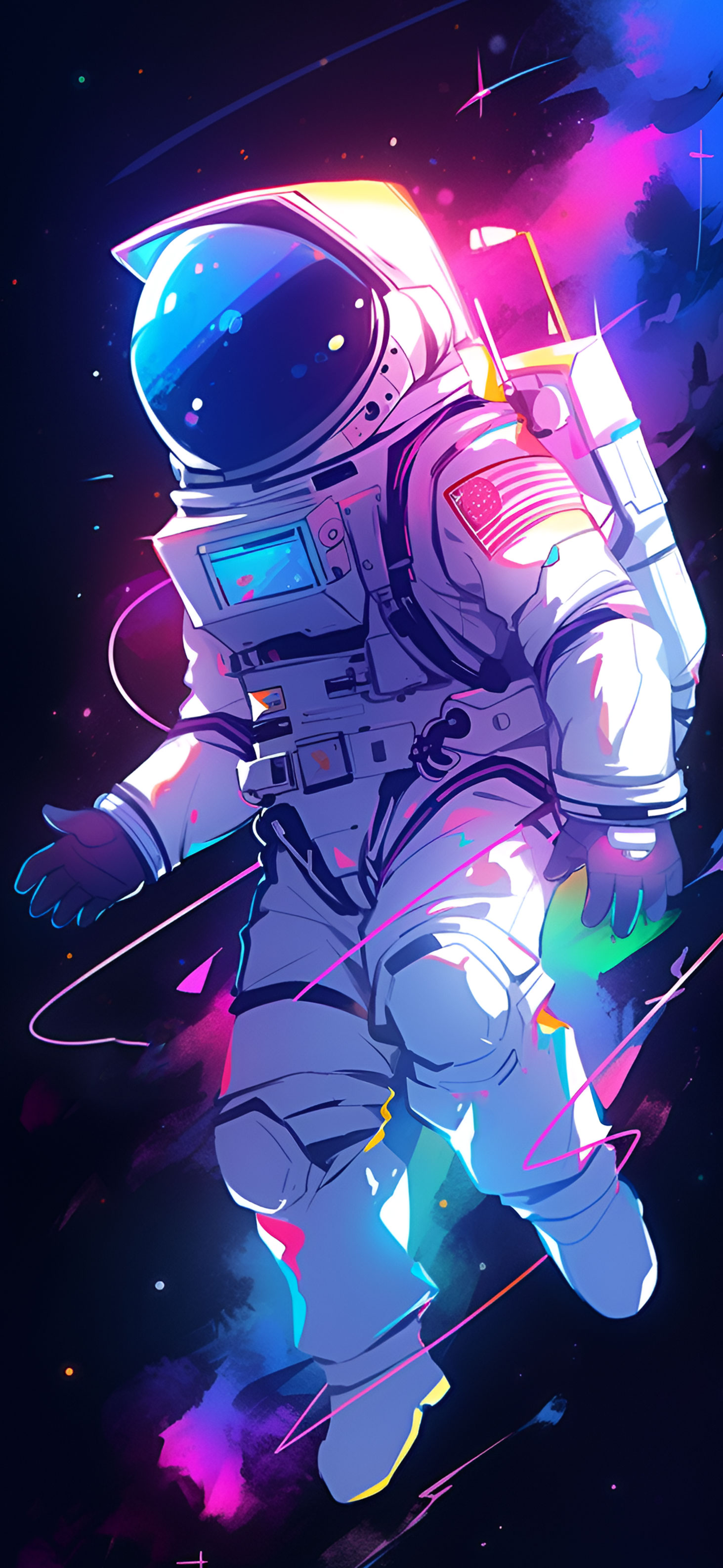 Astronaut in the Space Trippy Wallpaper Surreal Wallpaper